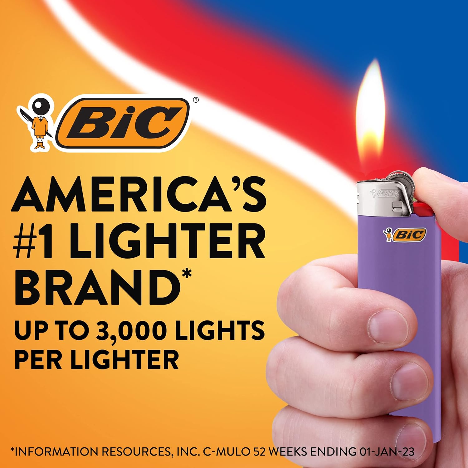 BIC Classic Lighters, Pocket Style, Lighter for Candles, Purple Lighters (Packaging May Vary), 12 Count Pack
