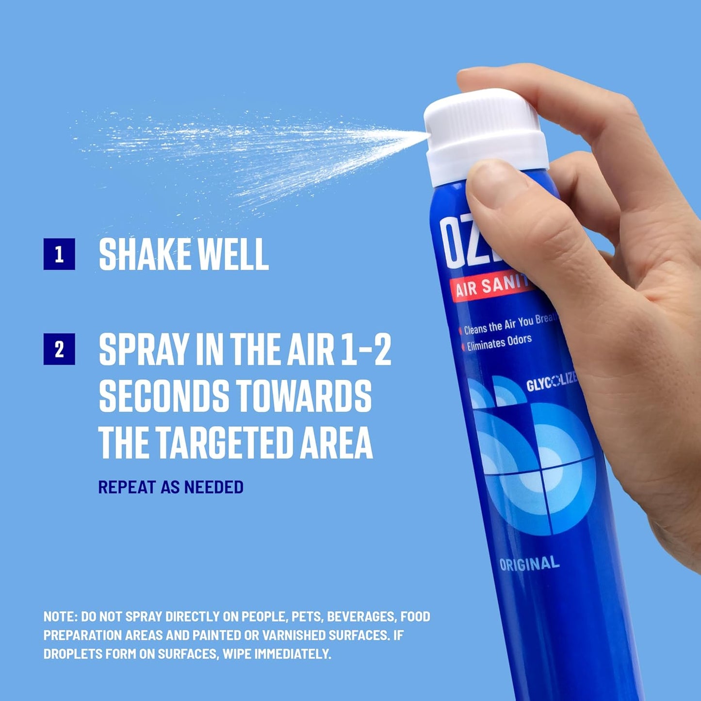 Ozium 0.8 oz. Air Sanitizer & Odor Eliminator for Homes, Cars, Offices and More, Original Scent, Pack of 6