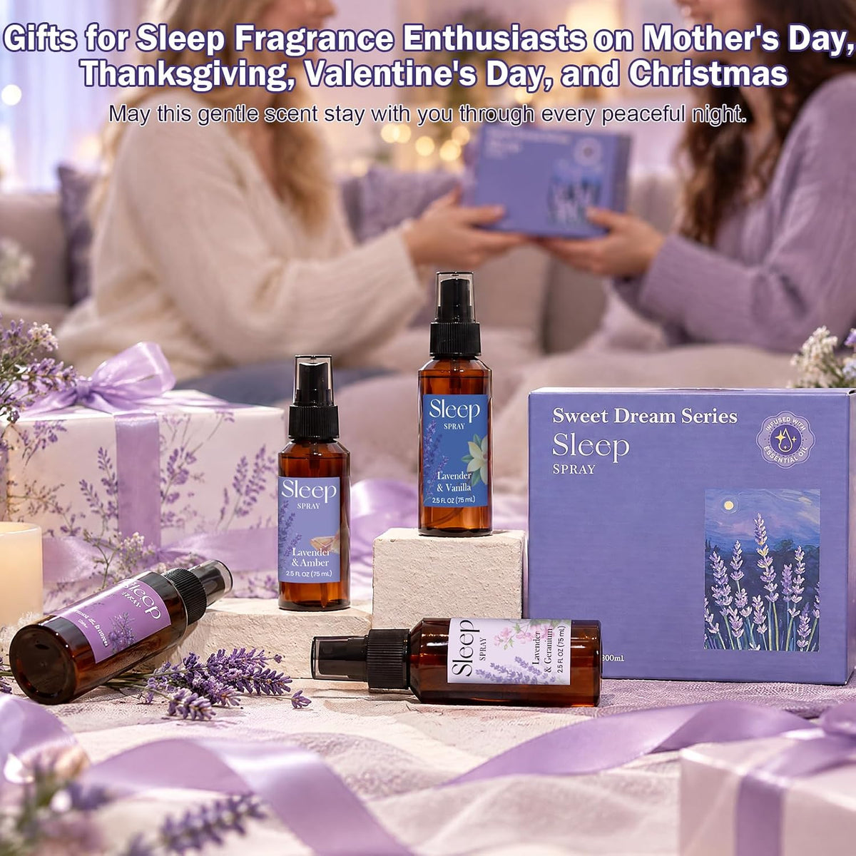 SCENTORINI Sleep Spray, 10.14 FL Oz Calming Lavender Pillow Spray for Sleep