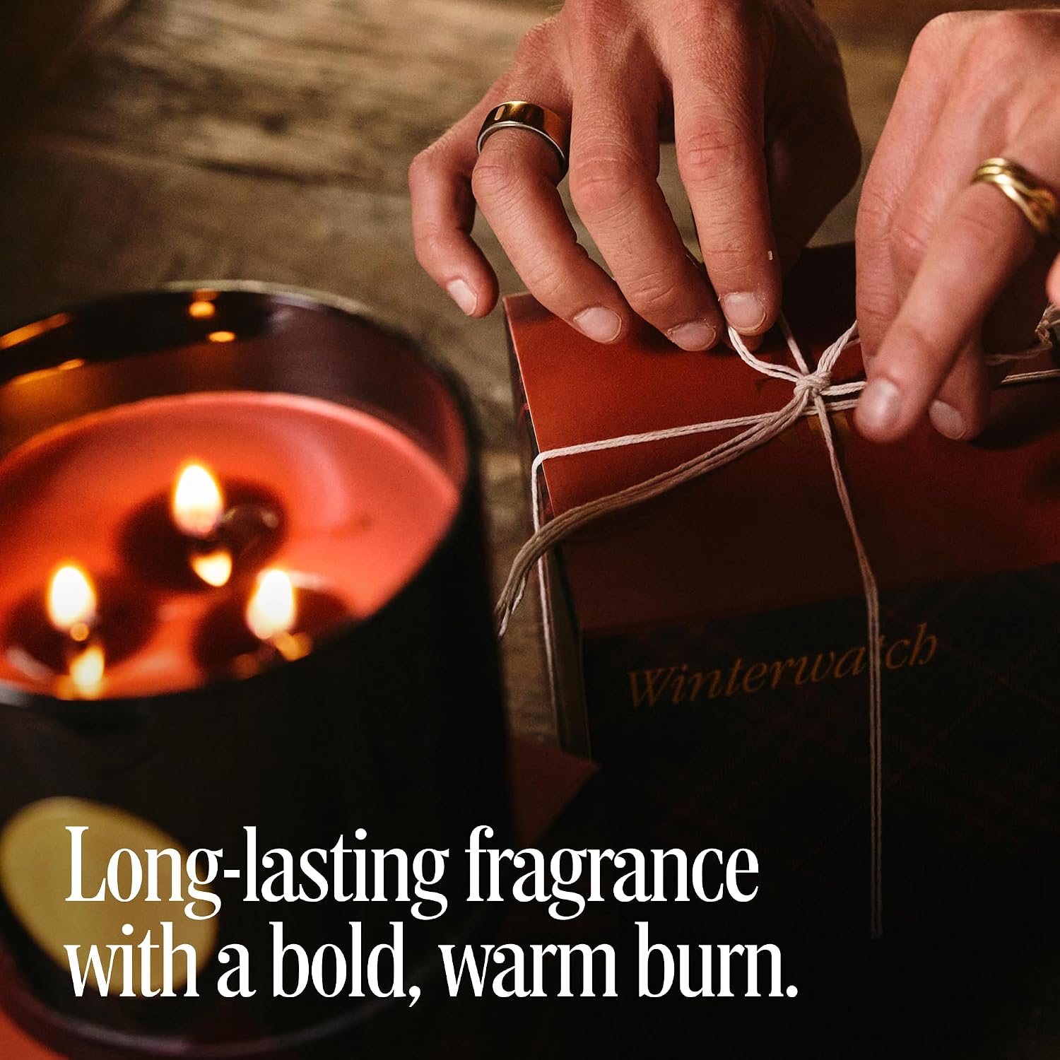 Preston Lane Luxury 3-Wick Scented Candle, Winterwatch, 24 oz Hand-Poured in USA | Long Burn Time (40–50 Hrs), Vegan Soy Wax Blend, Decorative Ceramic Vessel, Fine Italian Fragrance