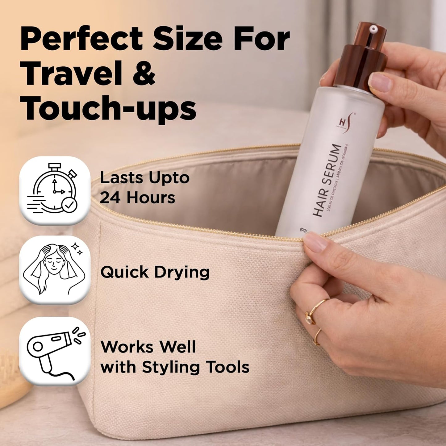 HerStyler Hair Repair Serum - Argan Oil Hair Serum for Frizzy and Damaged Hair - For Frizz, Styling and Shine - Lightweight - Hydrating - Fast Absorbing - For Thicker, Fuller Hair - 2 Fl Oz - 1 Pack