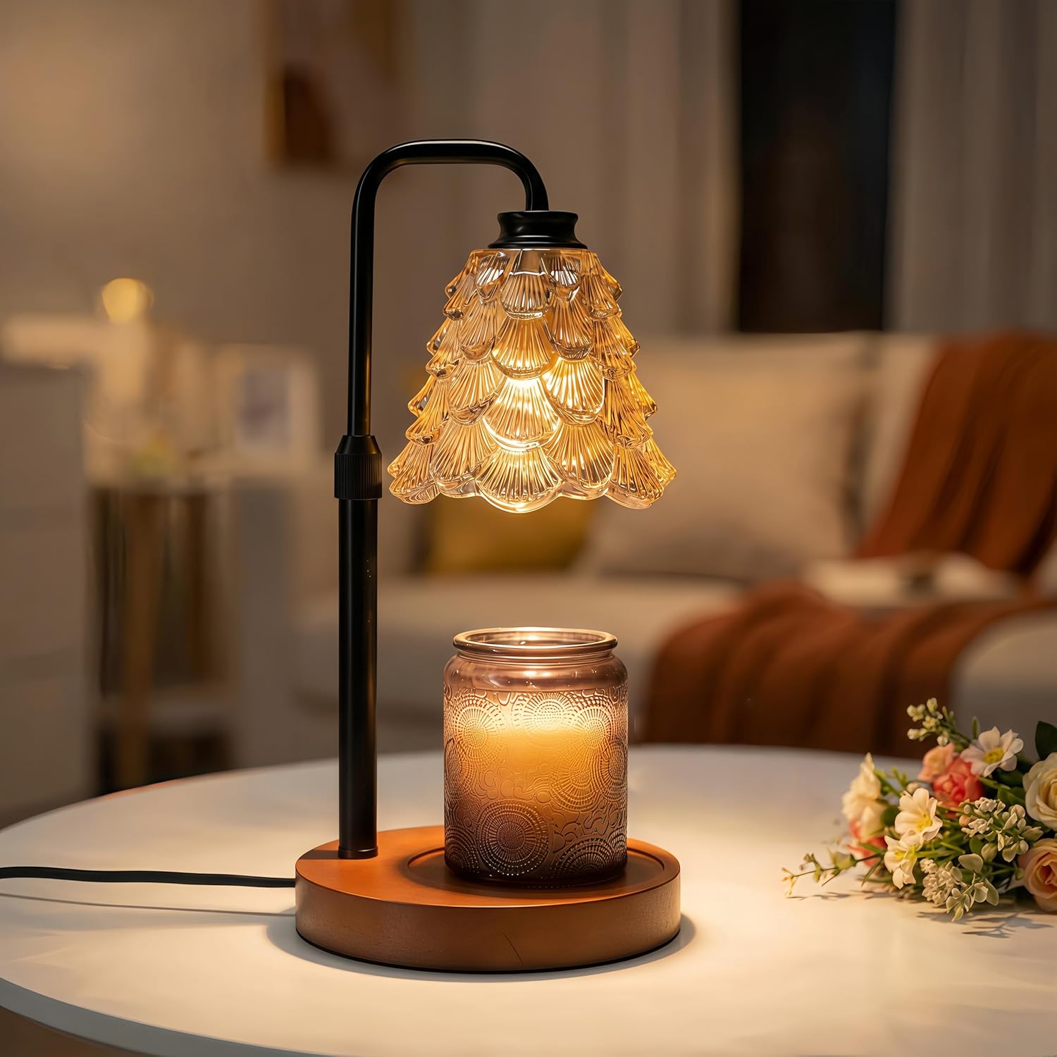 JZHOME Candle Warmer Lamp with Timer Dimmable, Height Adjustable Candle Lamp Warmer for Women Birthday Gifts, House New Home Decor