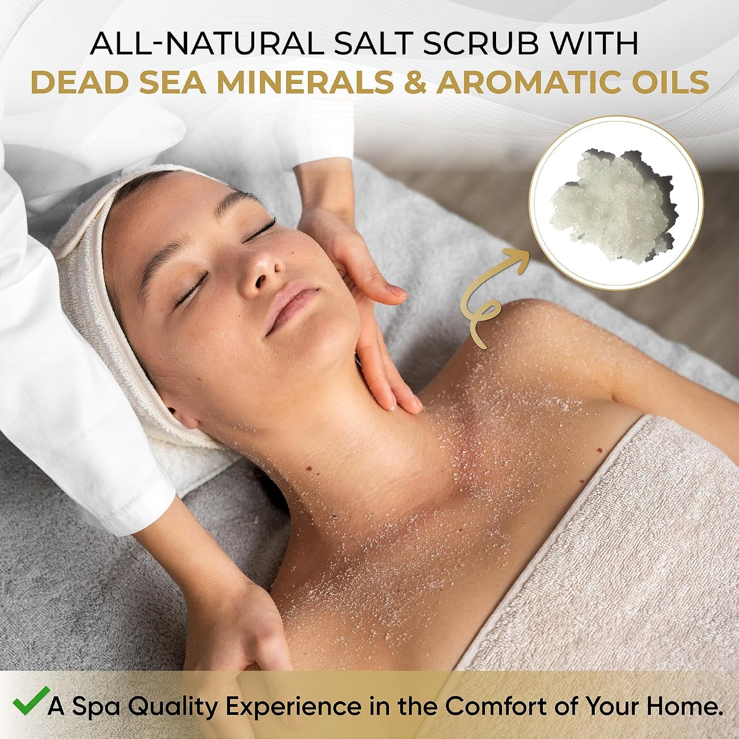 Salt Cellar Spa Skin Reviving Kiwi Mango Salt Scrub - Energize Your Skin with Dead Sea Minerals - Revive, Refresh, and Rejuvenate - Made in Israel, Cruelty-Free, 18 oz.