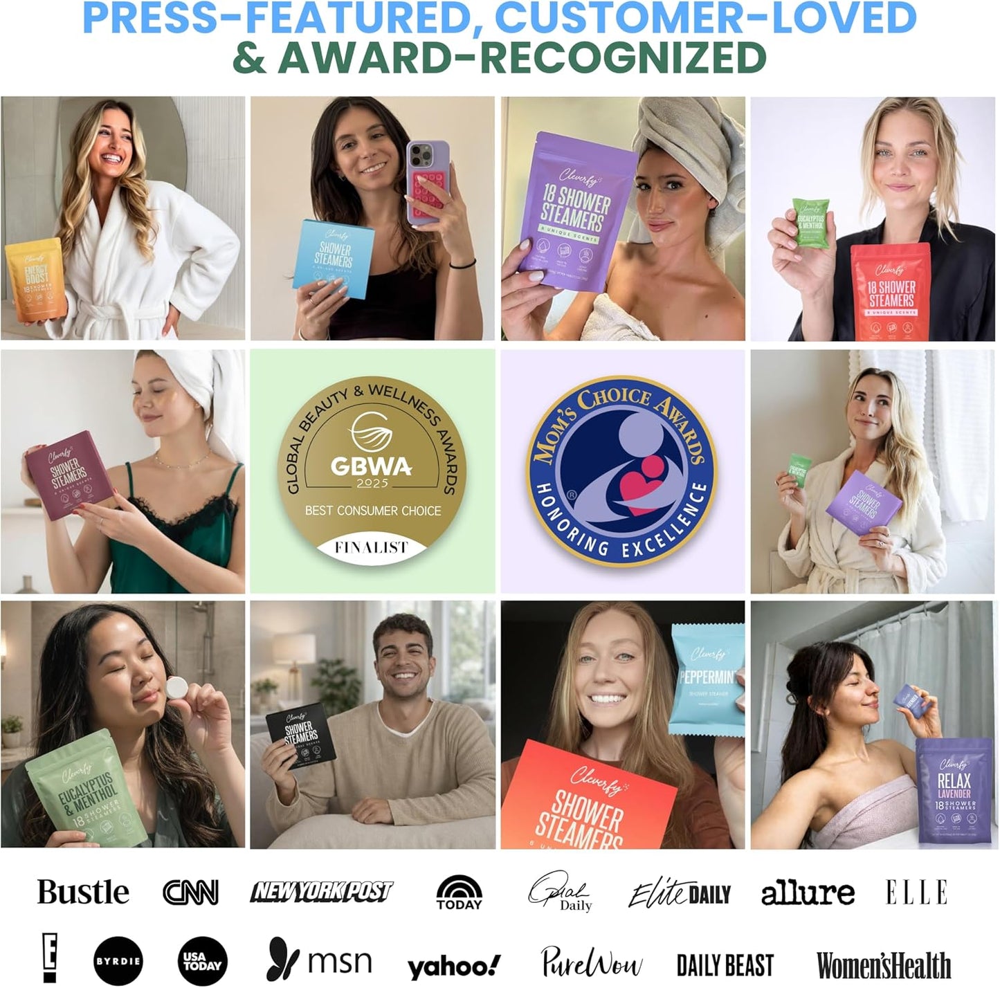 Cleverfy Shower Steamers Aromatherapy - Birthday Gifts for Women, Mom, Wife, Grandma, Her, Best Friend, Daughter, Sister, Teens & Girlfriend - 6 Tablets