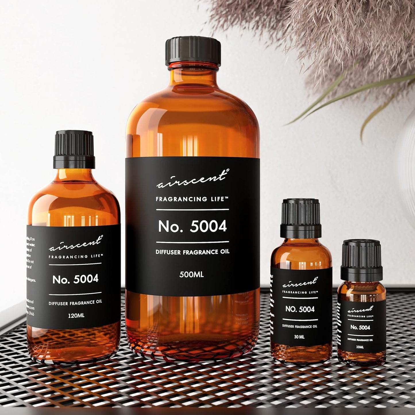 AirScent Fierce-Inspired Diffuser Oil - No. 5004 A and F Perfume Dupe - Premium Fragrance Oil Blend for Ultrasonic and Waterless Diffusers and Crafting - 120 ml, 4 fl oz Glass Bottle with Dropper