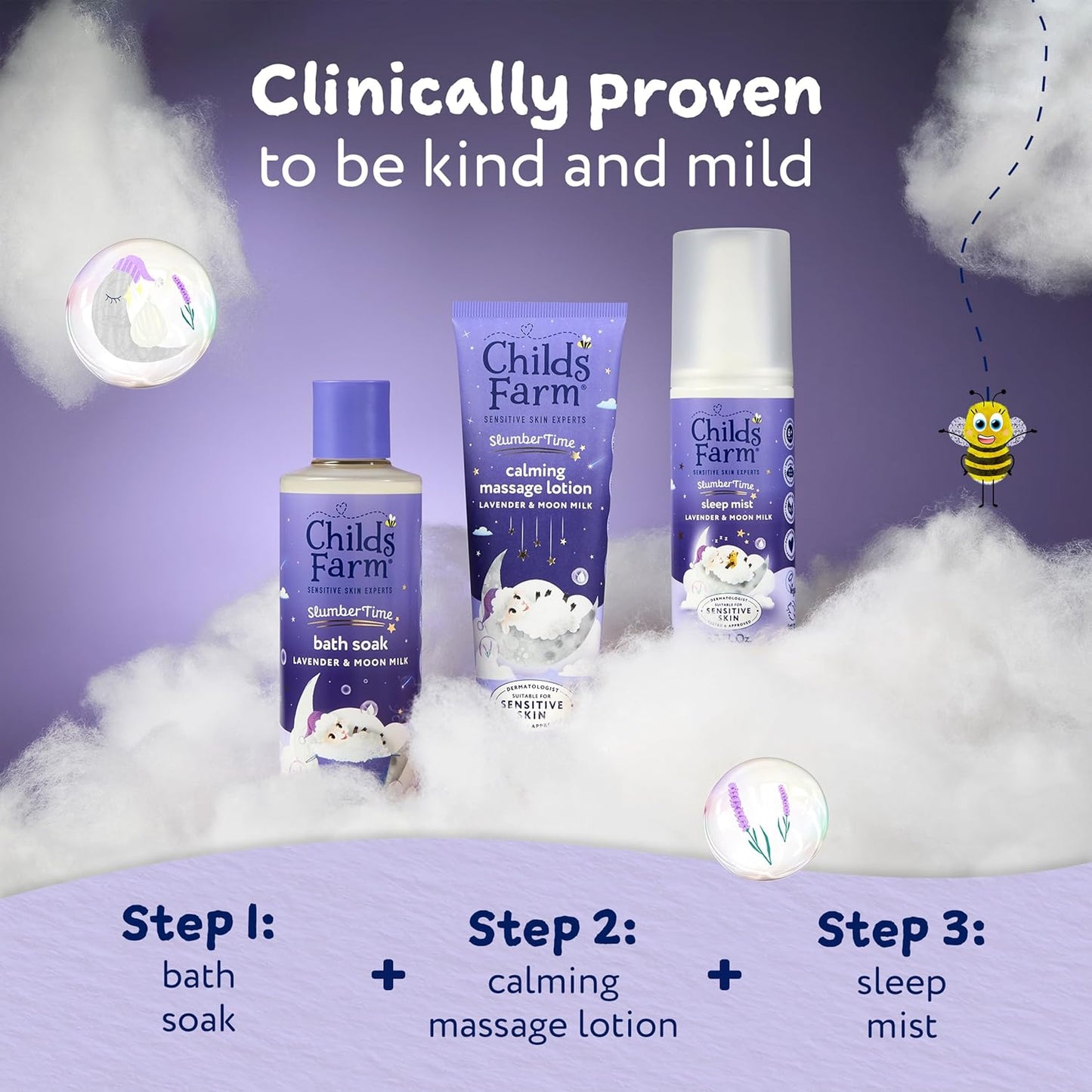 Childs Farm SlumberTime Bath Soak, Lavender & Moon Milk 250ml US