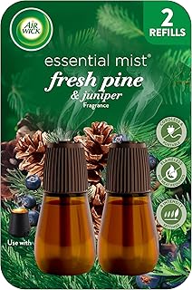 Air Wick Essential Mist Refill, Fresh Pine & Juniper, Air Freshener, Essential Oils, 2 Ct