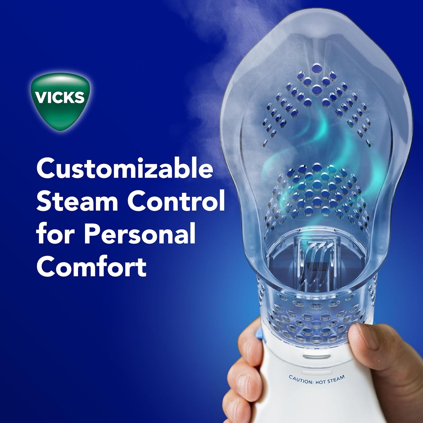 Vicks Sinus Inhaler, Plug-in Non-Medicated Steam Inhaler for Sinus Relief, Allergies, Congestion & Colds, Vocal Steamer, Soothes Nasal & Throat Passages, Works with VapoPads (1 Included)