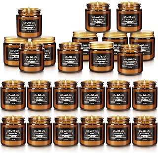 24 Packs Scented Candles for Home, 3.05oz，Soy Wax Aromatherapy Candles with 12 Fragrances, Smokeless Natural Essential Oil Candles for Relaxation, Gifts, Parties, Yoga,Home Decor