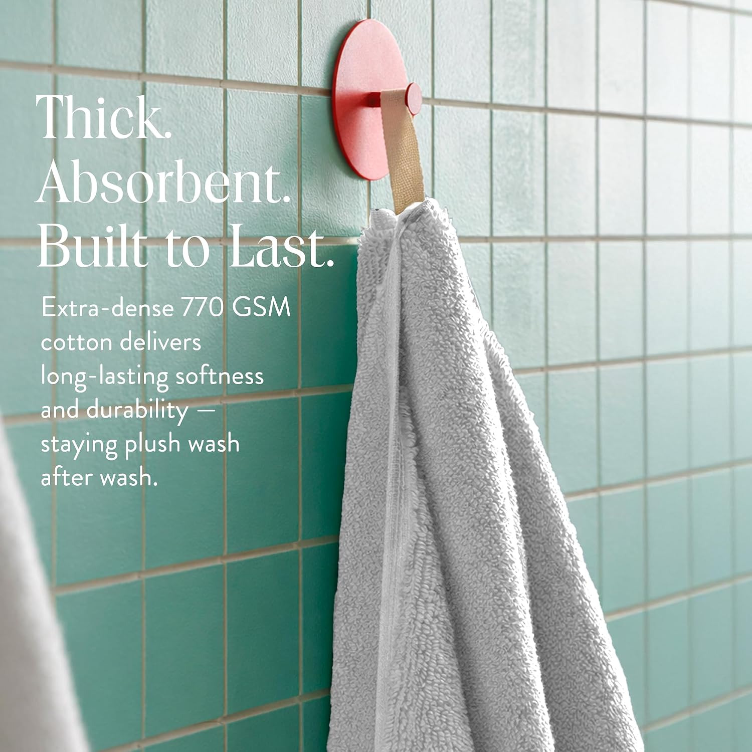 Brooklinen Super-Plush Bath Towel and Hand Towel Set - 2 Bath Towels, 2 Hand Towels - Cotton, Highly Absorbent (White)