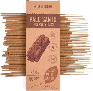 Palo Santo Incense Sticks - Total 60 Insence-Sticks - Natural Scent for Meditation & Space Cleansing