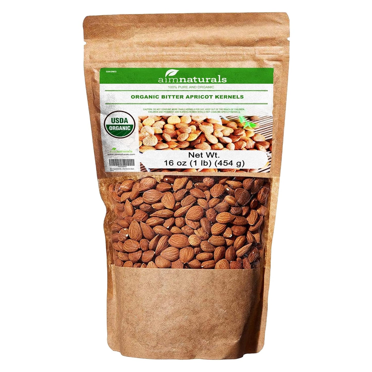 Bitter Apricot Kernels Organic Raw (1LB) - USDA Organic Certified – Product of Turkey
