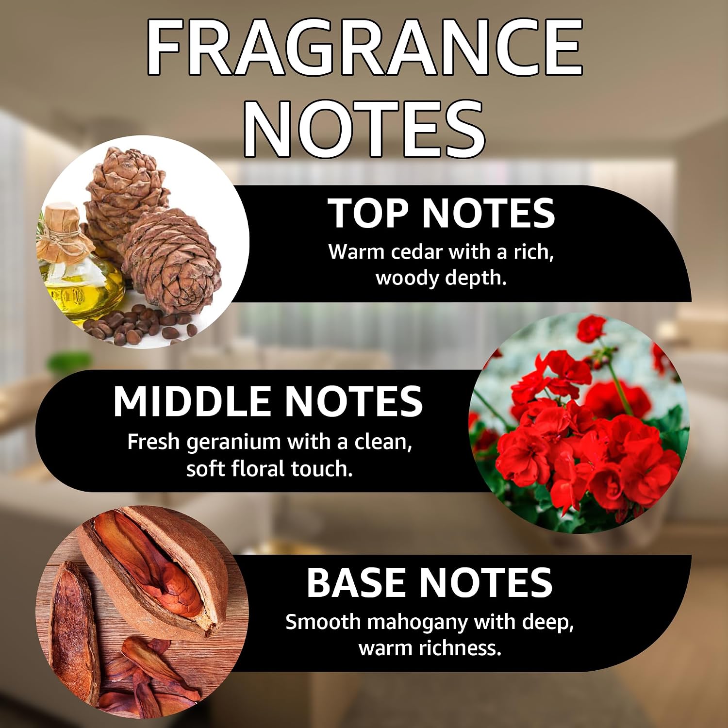 Mahogany Teakwood Fragrance Oil | Cedar, Geranium & Mahogany Notes | Long Lasting Scent Reed Diffuser Oil for Home, Office, Hotel, Car & Linen Spray | Pet Friendly IFRA Compliant, 4 oz