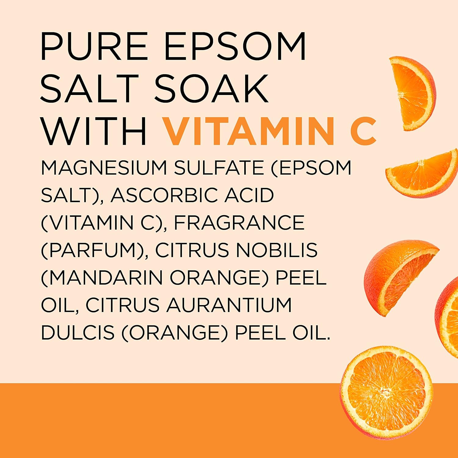 Dr Teal's Epsom Salt Magnesium Soak, Glow & Radiance with Vitamin C & Citrus Essential Oils, 3 lbs (Pack of 4)
