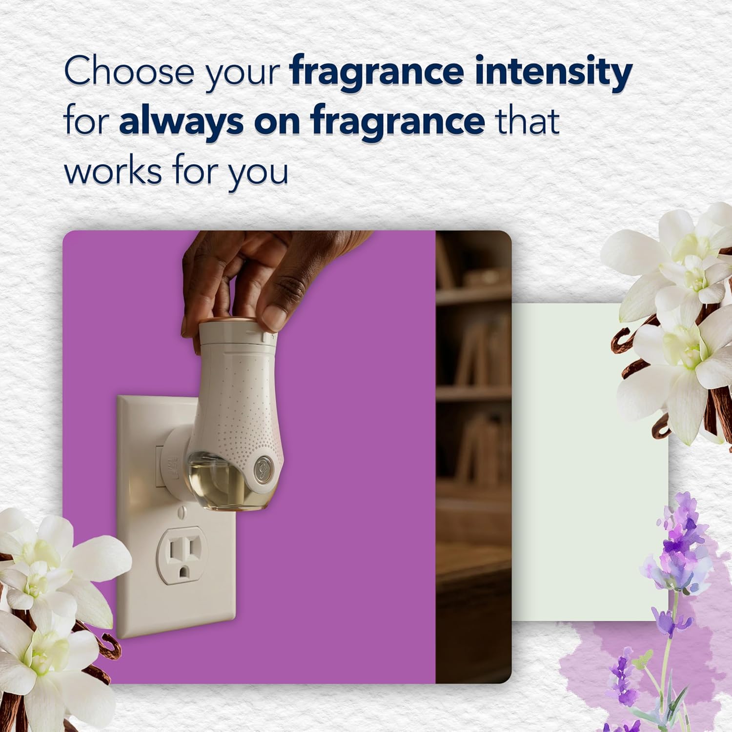 Glade PlugIns Refills Air Freshener, Scented and Essential Oils for Home and Bathroom, Lavender & Vanilla, 3.35 Fl Oz, 5 Count
