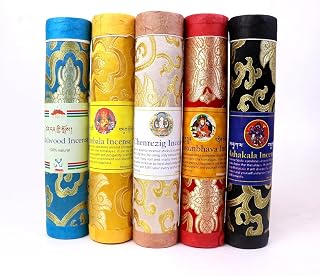 Tibetan Incense: Elevate Your Meditation with 150 Sticks, 5 Divine Fragrances, 8" Length. Cultivate Serenity and Spiritual Connection
