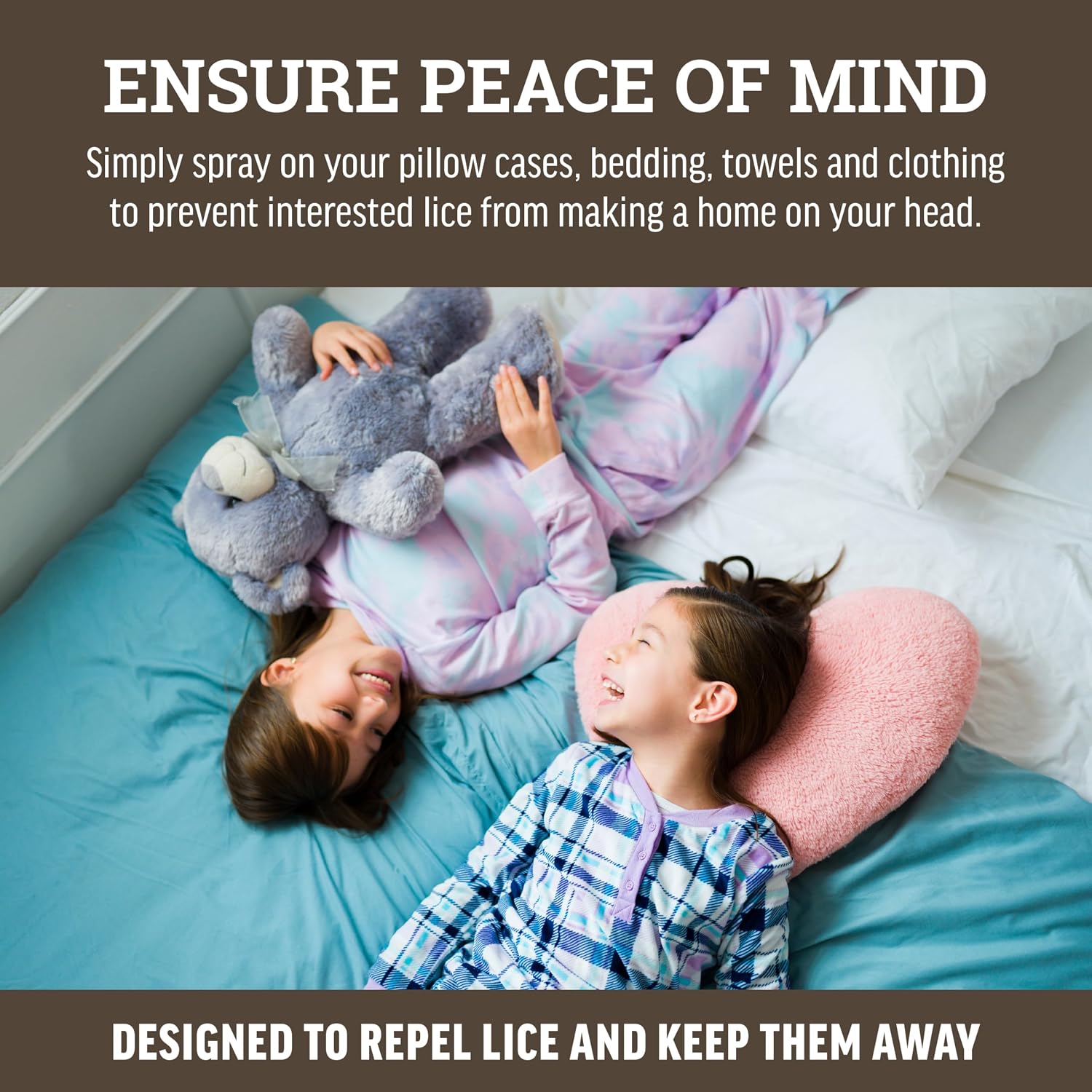Keep Away Lice Preventative Spray for Hair, Bedding, Coats and Backpacks - Safe, Non-Toxic - Organic Essential Oils of Peppermint, Lemon and Rosemary - 8 fl oz - 2 Pack