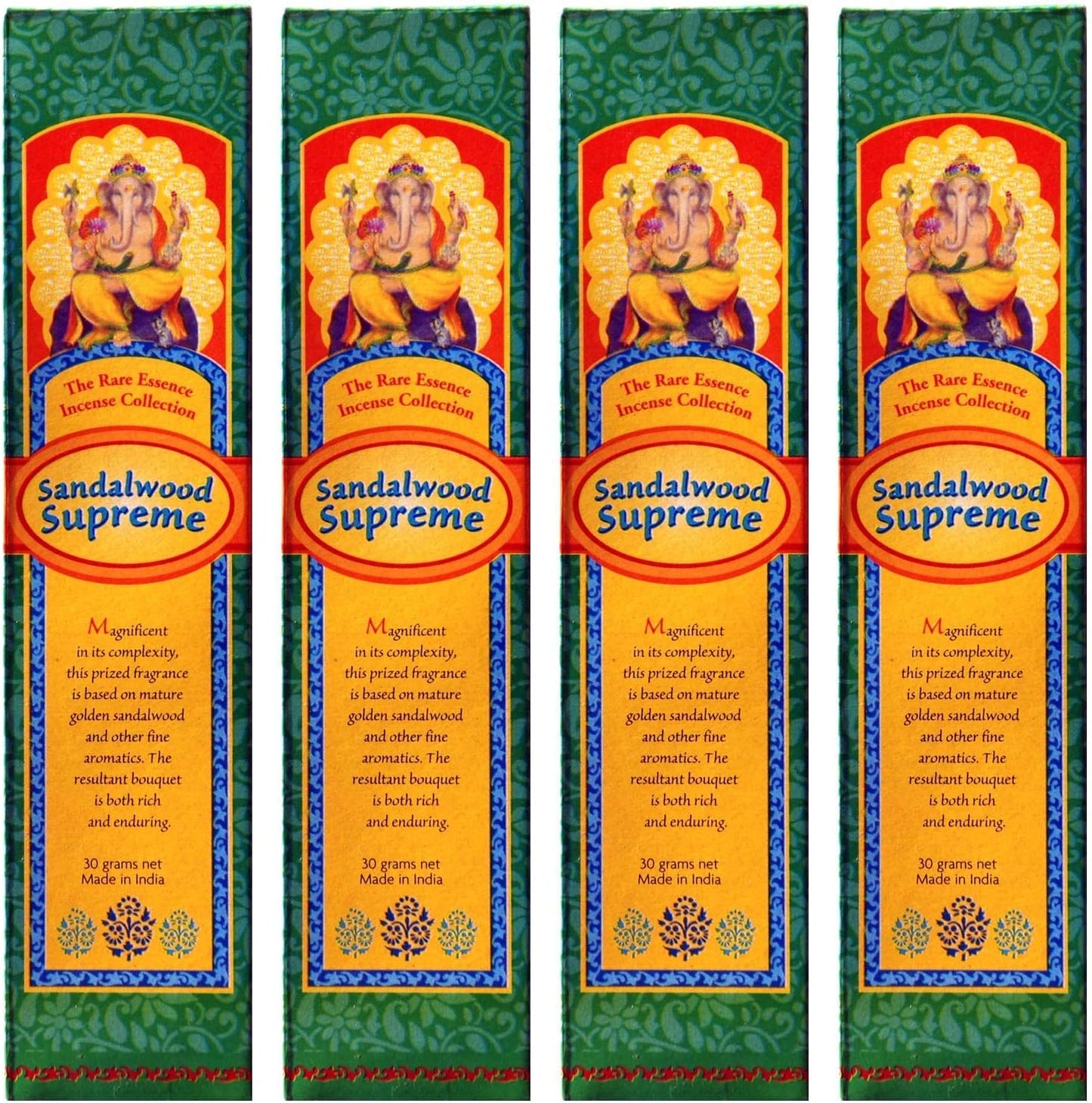 Incense Sandalwood Supreme - 30 Gram Box - Sold in Quantities of 4 Boxes