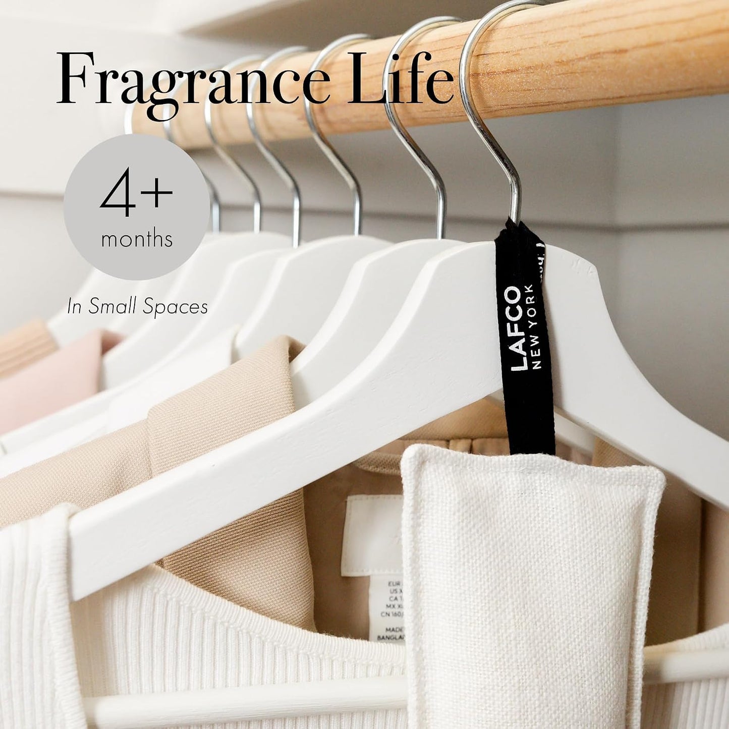 LAFCO New York Scented Linen Sachet, Champagne - Up to 4-Month Fragrance Life - Made in the USA