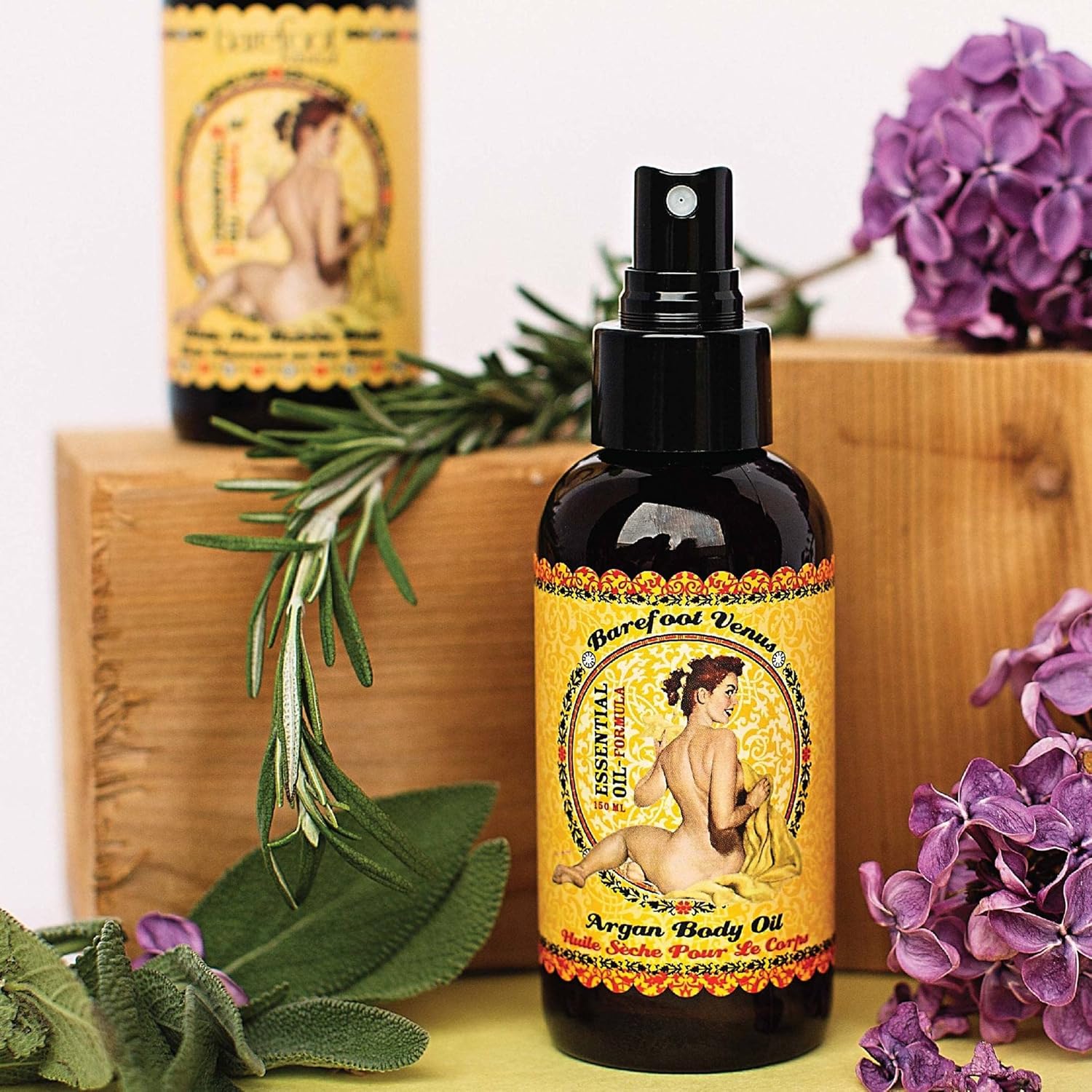Barefoot Venus Argan Body Oil - 120 ML / 4 Ounces (Mustard Bath)