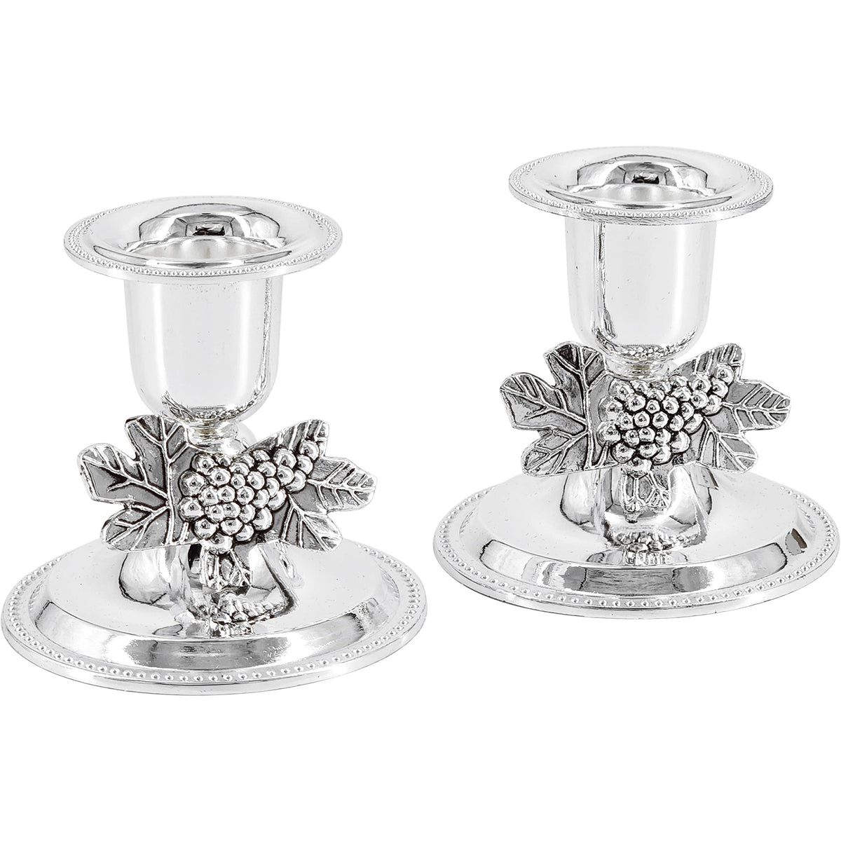 The Dreidel Company Shabbat Candlesticks Candle Holders Silver Plated