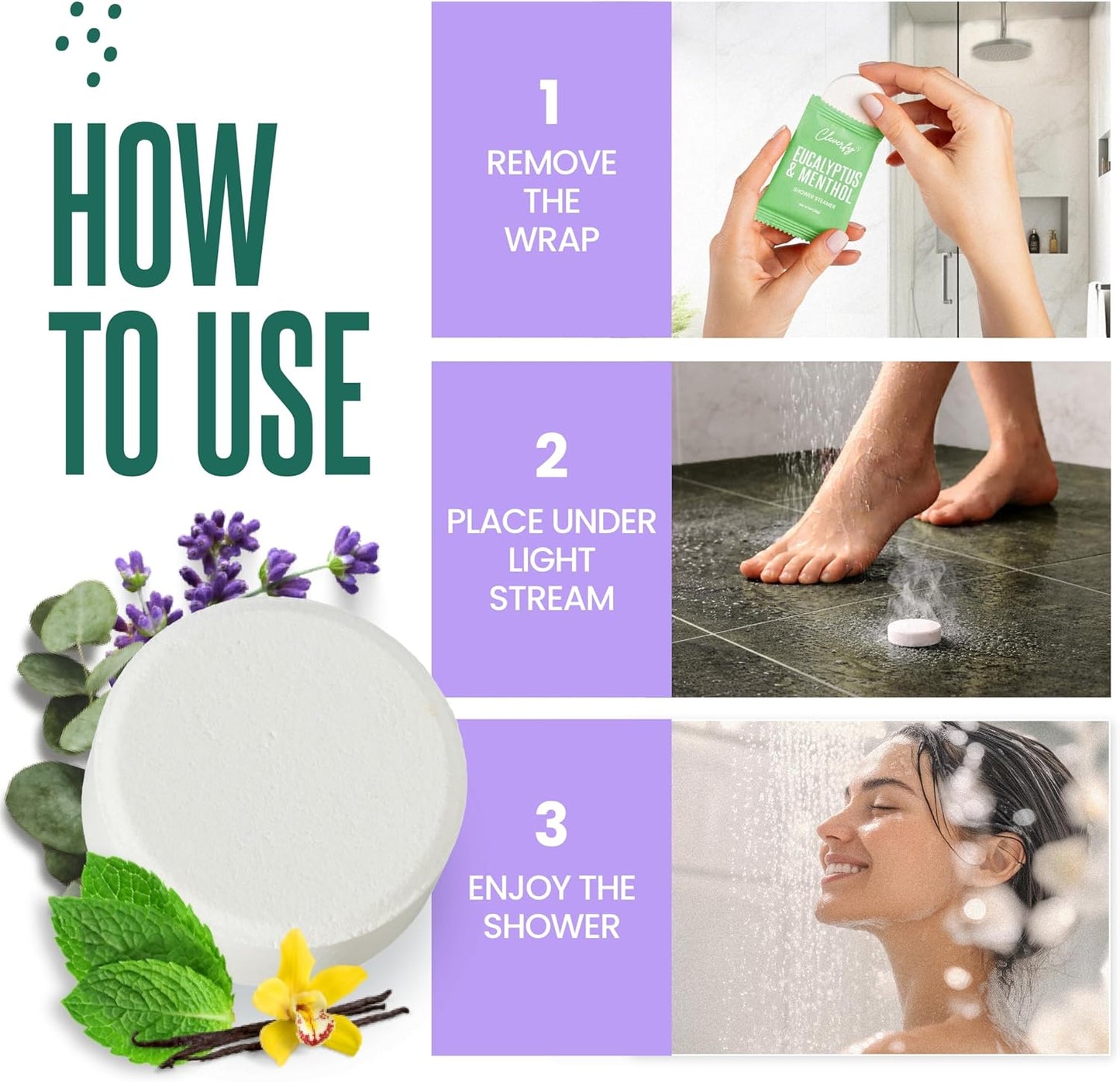 Cleverfy Shower Steamers Aromatherapy - Birthday Gifts for Women, Mom, Wife, Grandma, Her, Best Friend, Daughter, Sister, Teens & Girlfriend - 6 Tablets