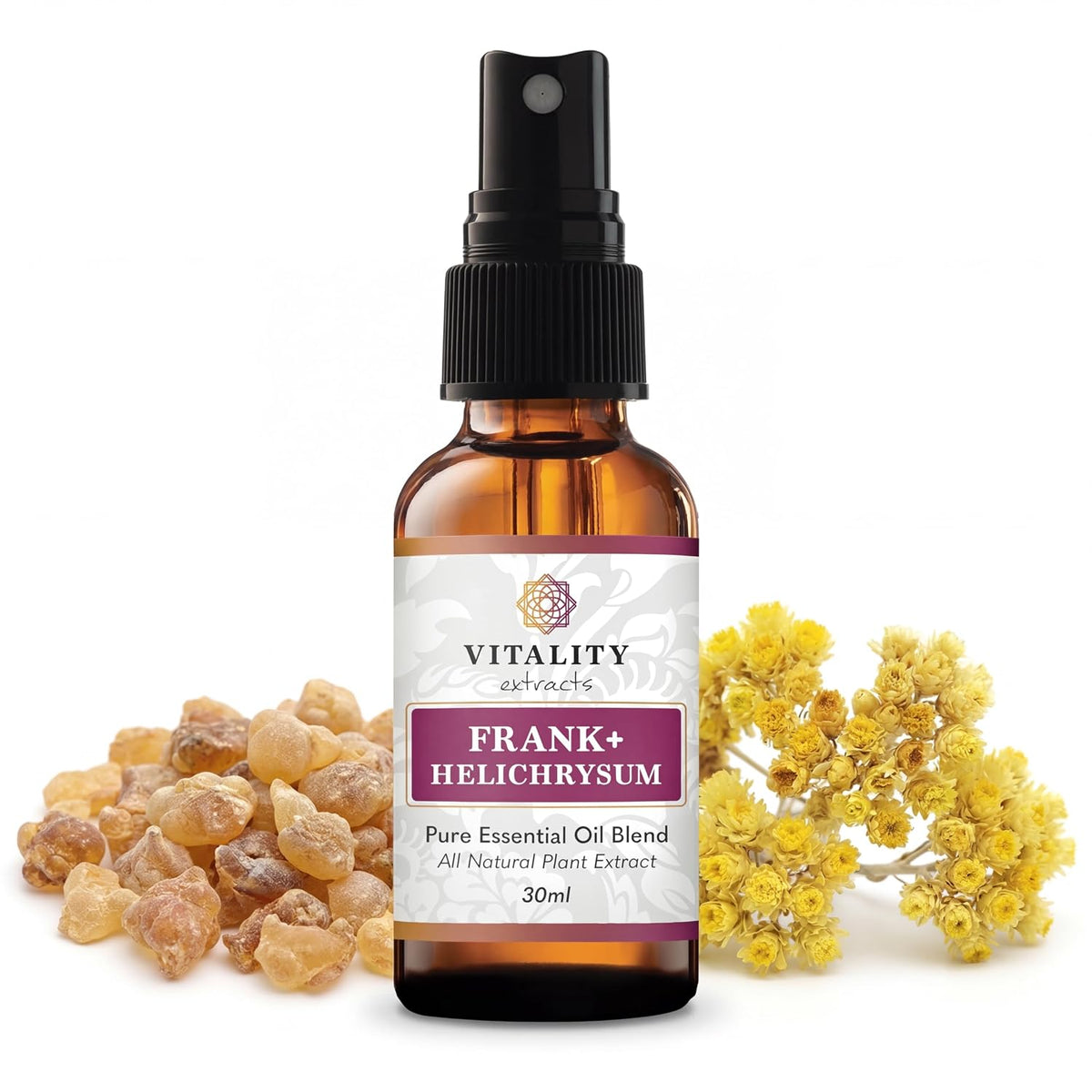 Vitality Extracts Frank+ Helichrysum Essential Oil Blend - 30ml Spray Bottle