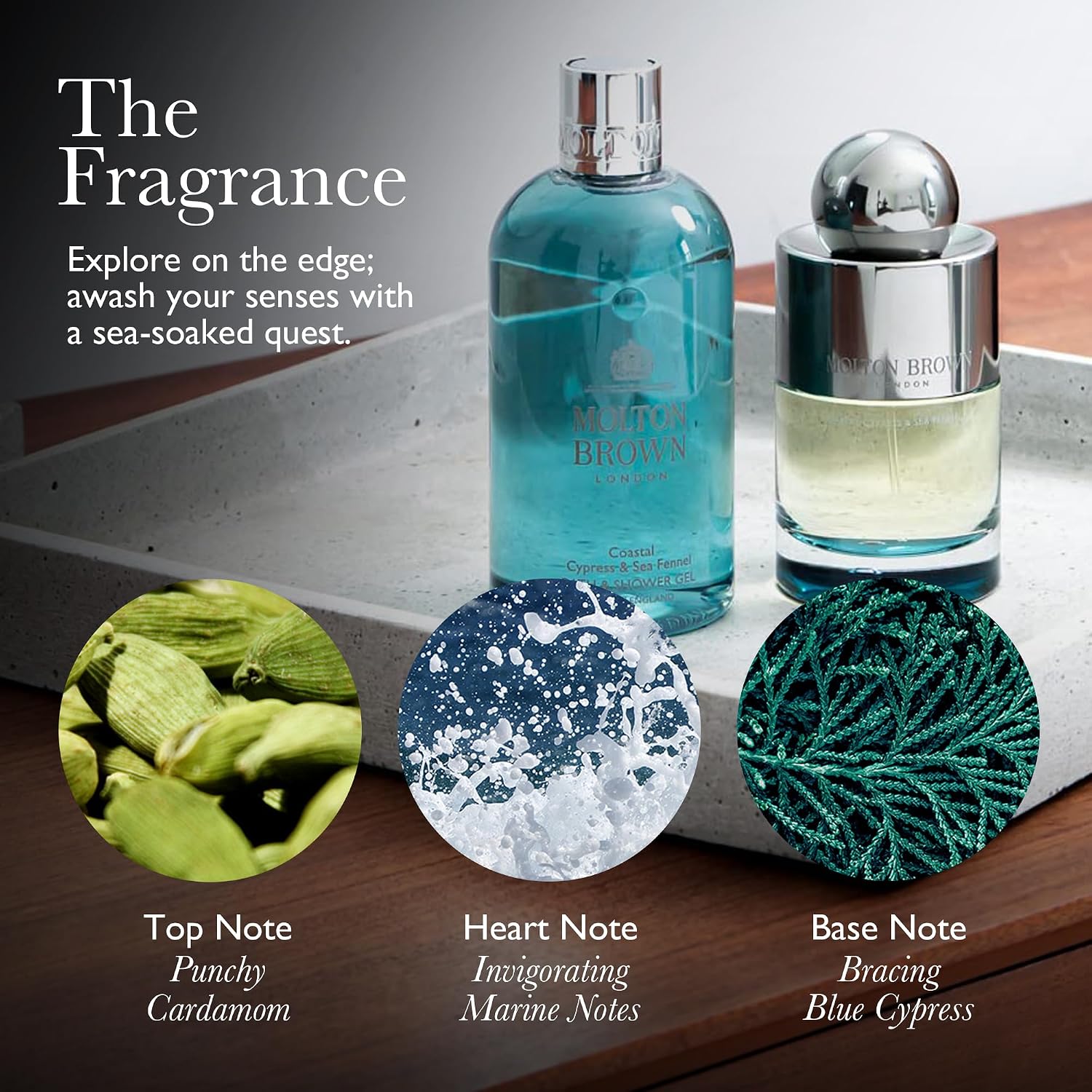 Molton Brown Coastal Cypress & Sea Fennel Bath Salts 10 fl. oz.