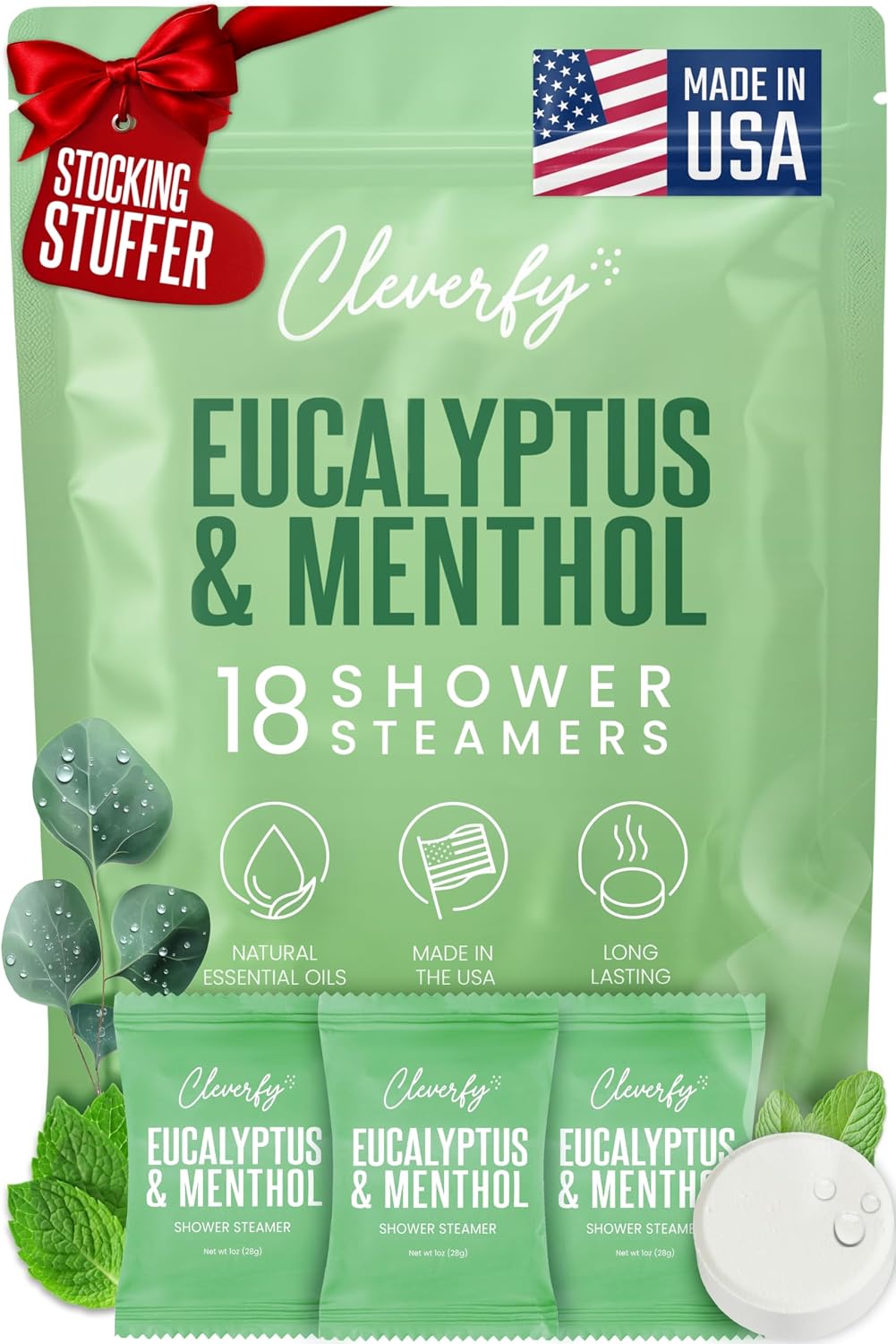 Cleverfy Shower Steamers Aromatherapy for Women and Men – 6 x 18 Pack