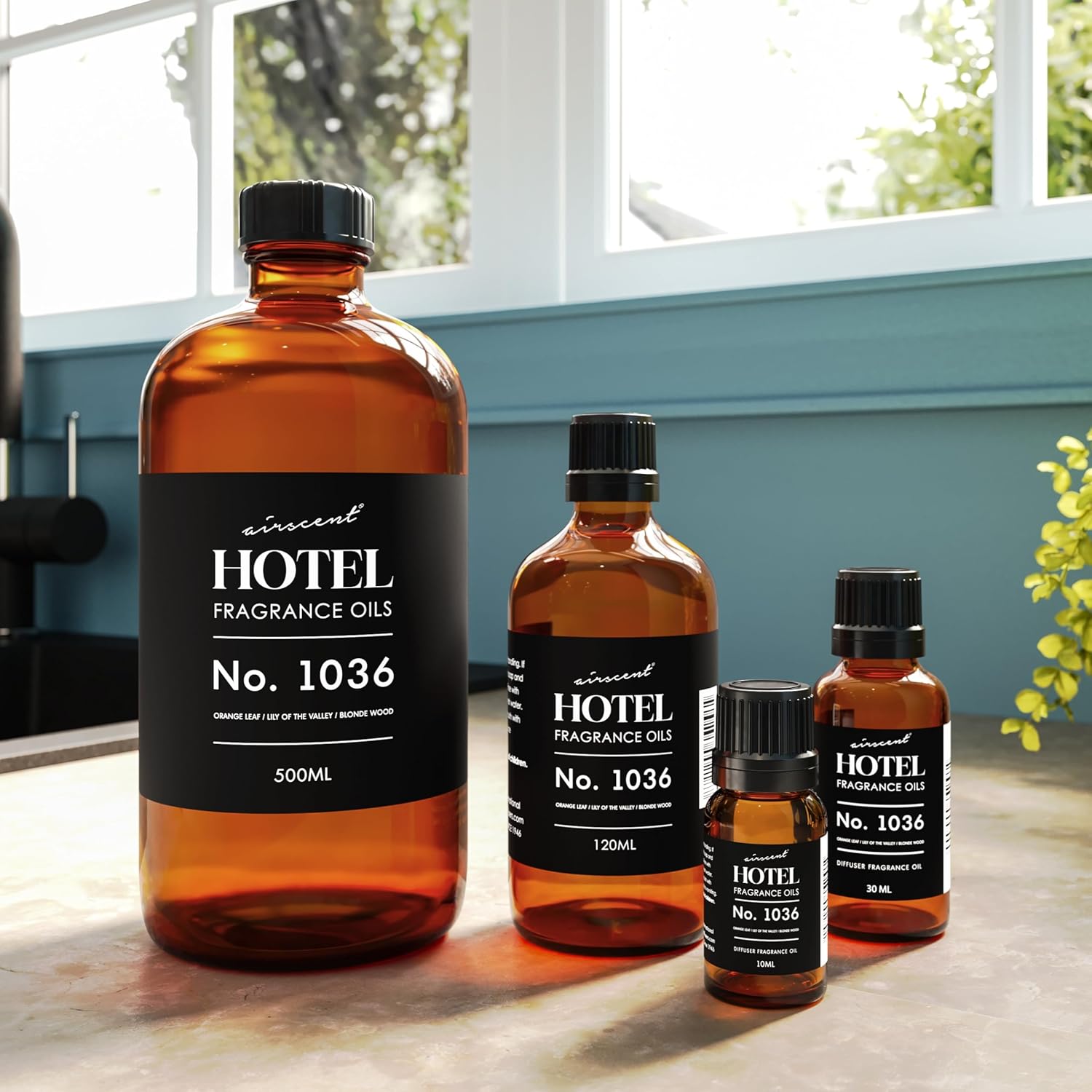 AirScent Hotel Diffuser Oil No. 1036 Inspired by The Las Vegas Venetian-Inspired Hotel Scent - 500 mL, 16.9 fl oz Bottle - Fragrance Oil for Ultrasonic and Waterless Diffusers and Crafting