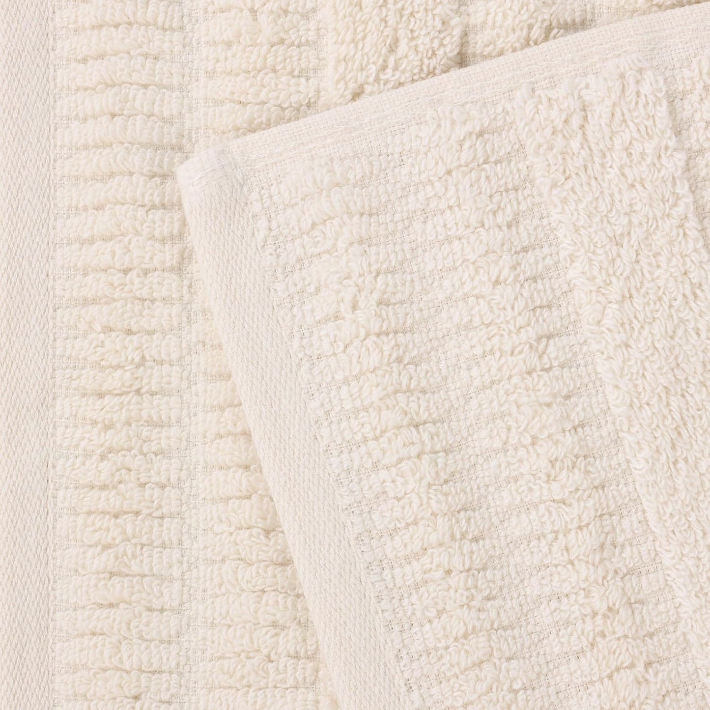 Superior Luxurious Classic Cotton Blend Towels, 12 Piece Set for Bathroom, Shower, Spa, Hotel, Super Soft, Quick Dry, Ultra Soft Mika Towels, 4 Bath, 4 Hand & 4 Washcloth, Ivory