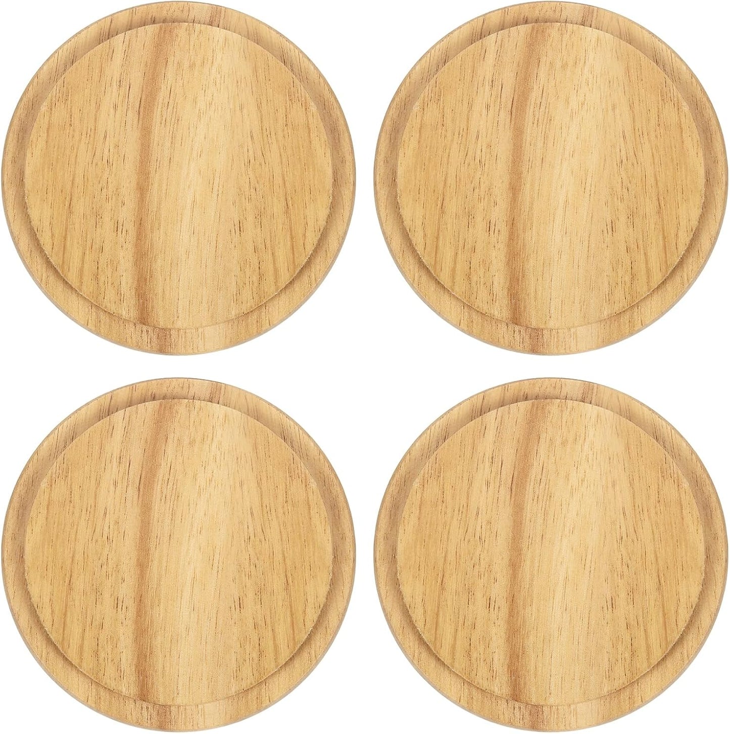 UXCELL 4 PCs Bamboo Coffee Mug Lids (3.19 Inch), Sealed Lid for Tea, Glass & Perfume Candle holder