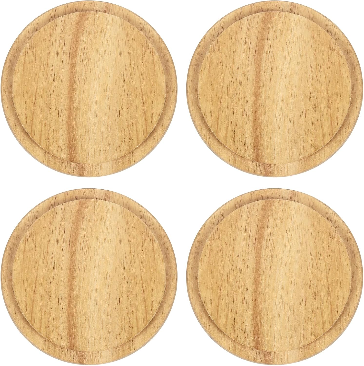 UXCELL 4 PCs Bamboo Coffee Mug Lids (3.19 Inch), Sealed Lid for Tea, Glass & Perfume Candle holder