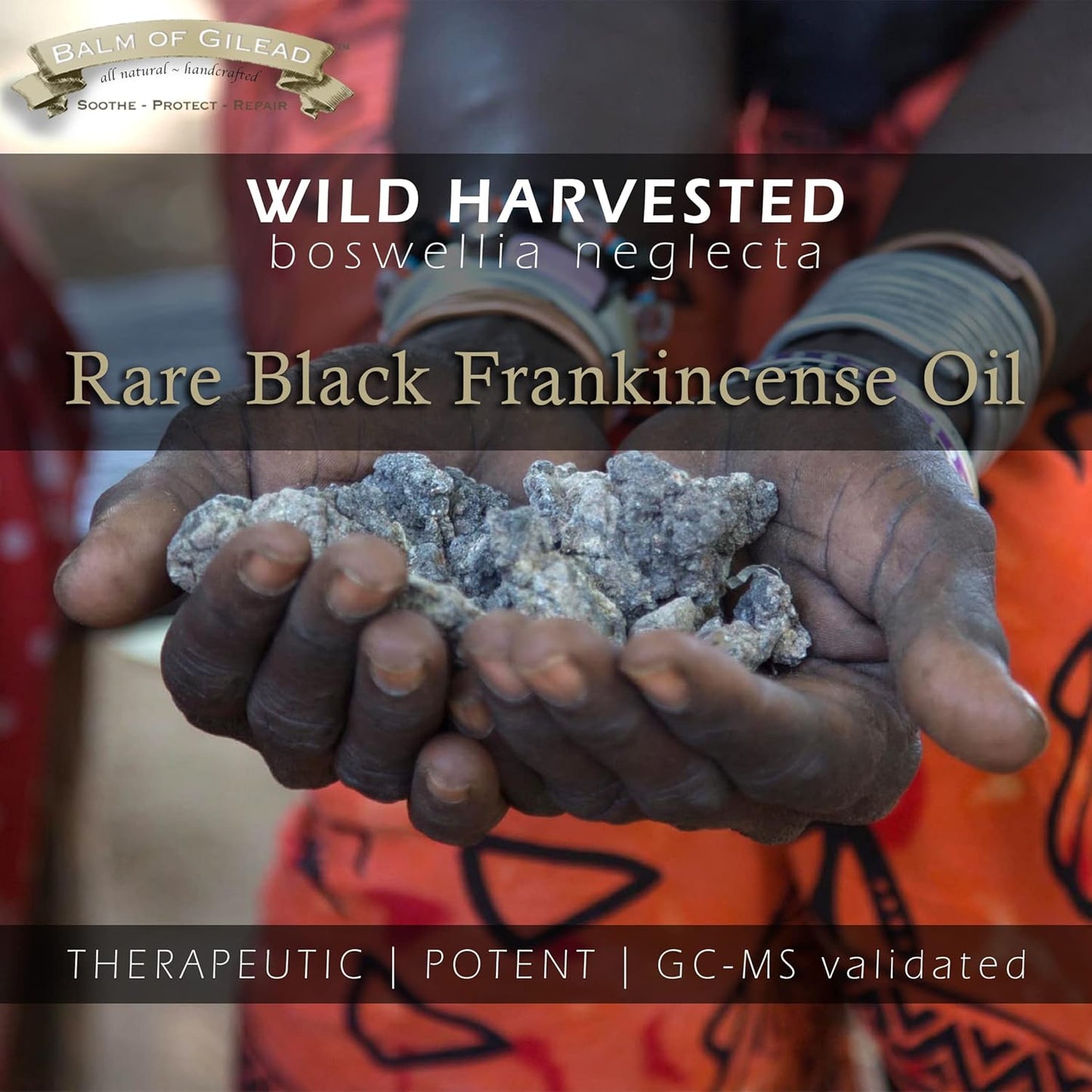 Balm of Gilead Frankincense Essential Oil for Skin & Face - Ethicaly Sourced, Wild-Harvested, Reviving & Fully Sustainable Rare Boswellia Neglecta - 1 fl Oz Traceable Field to Bottle