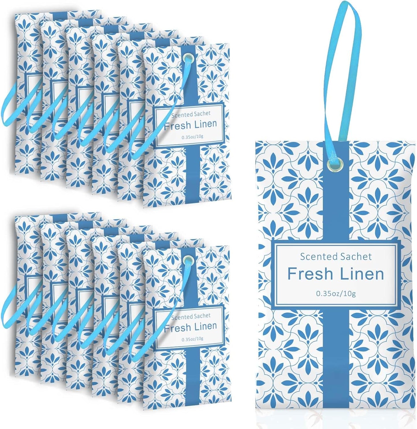 SCENTORINI Scented Sachets for Drawers and Closets, Linen Scent 14 Pack, Long-Lasting Home Fragrance Sachets Bags Wardrobe Freshener for Dresser, Closets, Clothes Storage, Suitcases