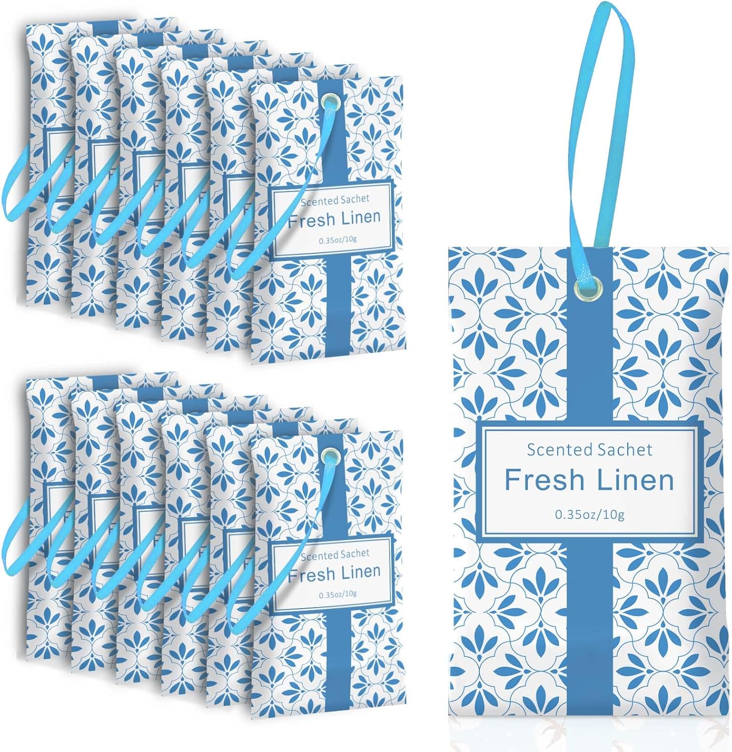 SCENTORINI Scented Sachets for Drawers and Closets, Linen Scent 14 Pack, Long-Lasting Home Fragrance Sachets Bags Wardrobe Freshener for Dresser, Closets, Clothes Storage, Suitcases