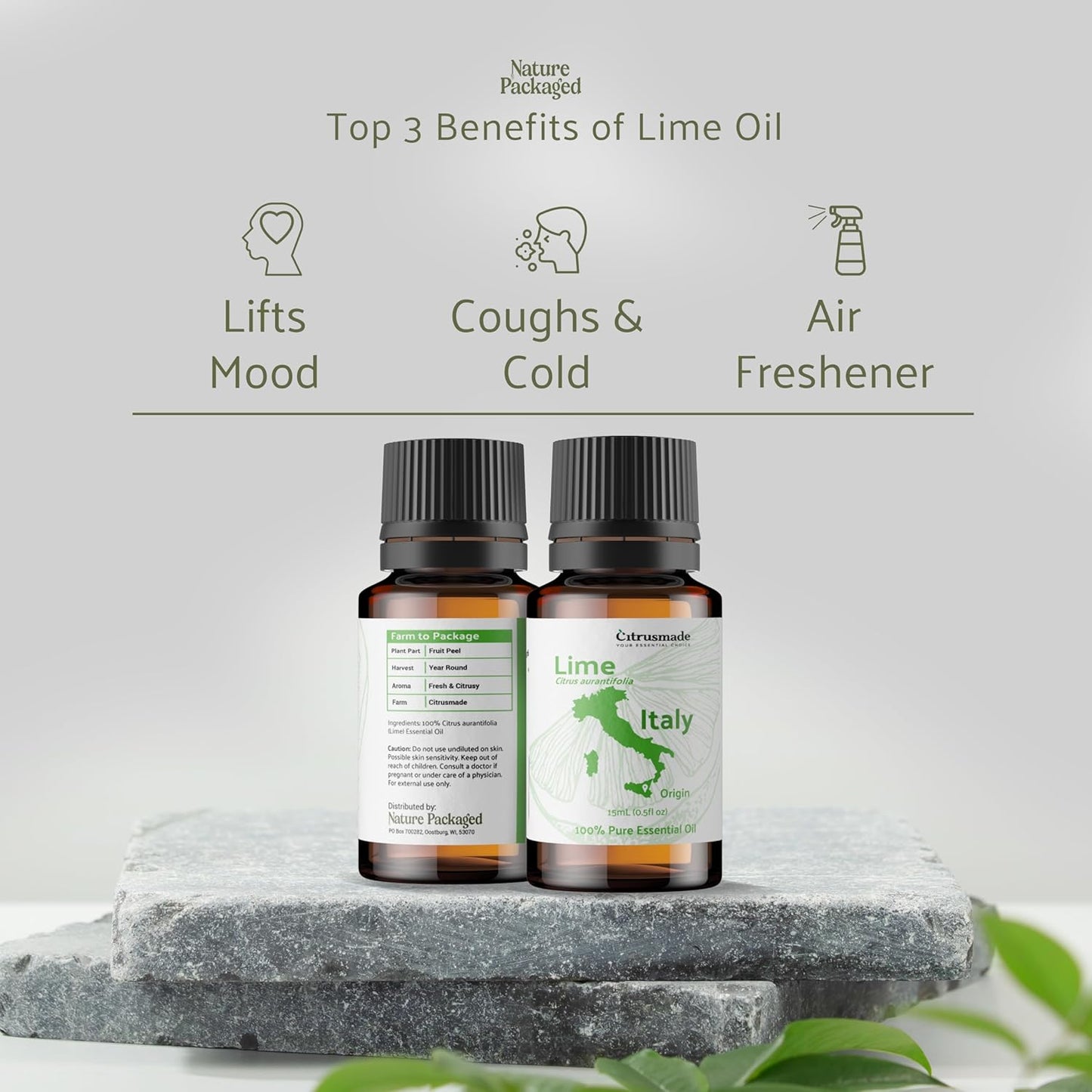 Lime Essential Oil - Direct from Citrusmade in Sicily- Pure Essential Oils for Diffusers and Aromatherapy in The Mediterranean - 100% Pure Therapeutic Grade (2LBS)