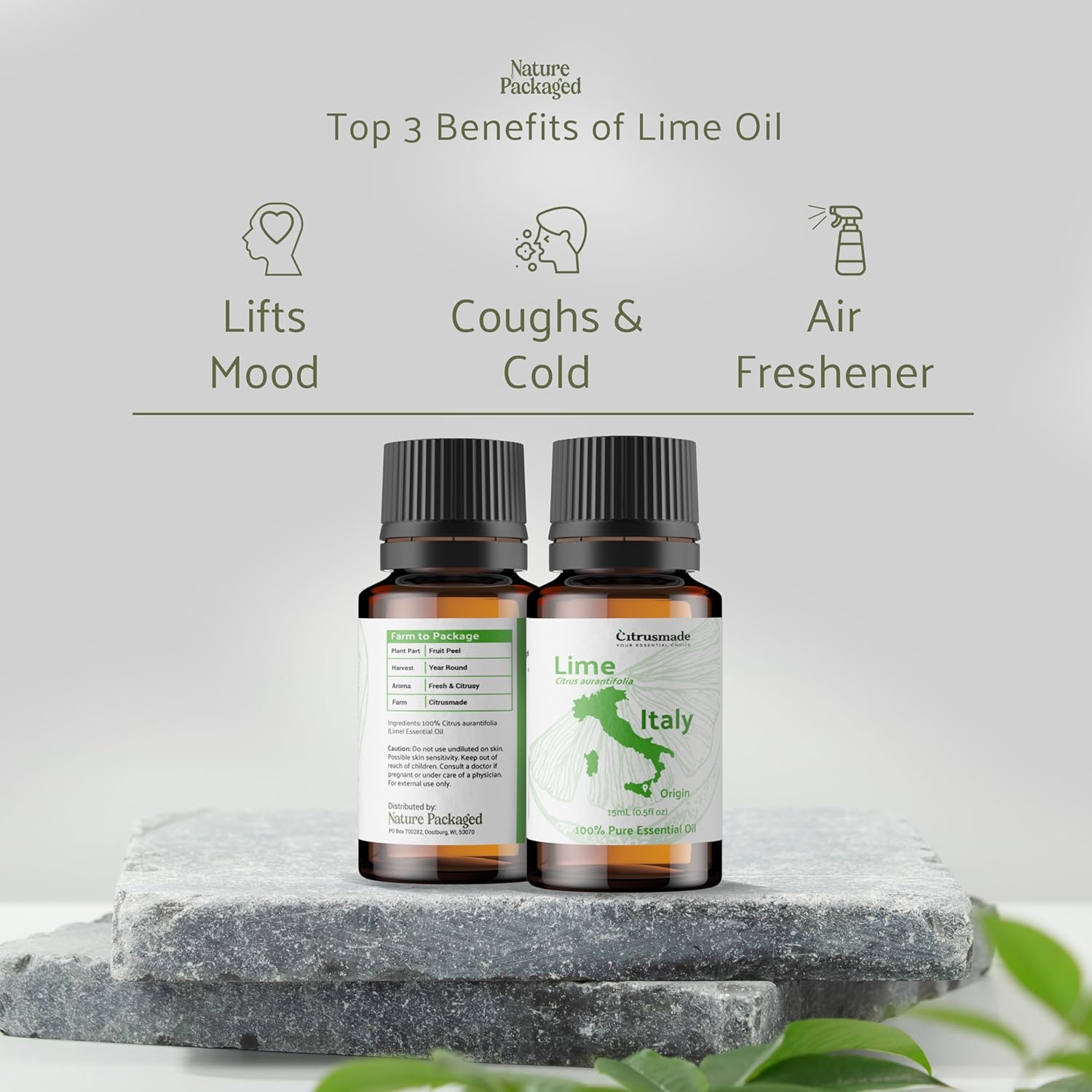 Lime Essential Oil - Direct from Citrusmade in Sicily- Pure Essential Oils for Diffusers and Aromatherapy in The Mediterranean - 100% Pure Therapeutic Grade (2LBS)