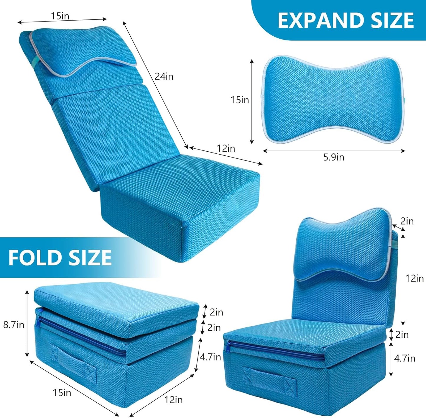 Hot Tub Booster Seat for Adults,Adjustable 3 Heights up to 8.7", Backrest and Removable Bath Pillow,Thickened Bathtub Cushion，3D Air Mesh Hot Tub Accessories，Full Body Support for Back Pain Relief.