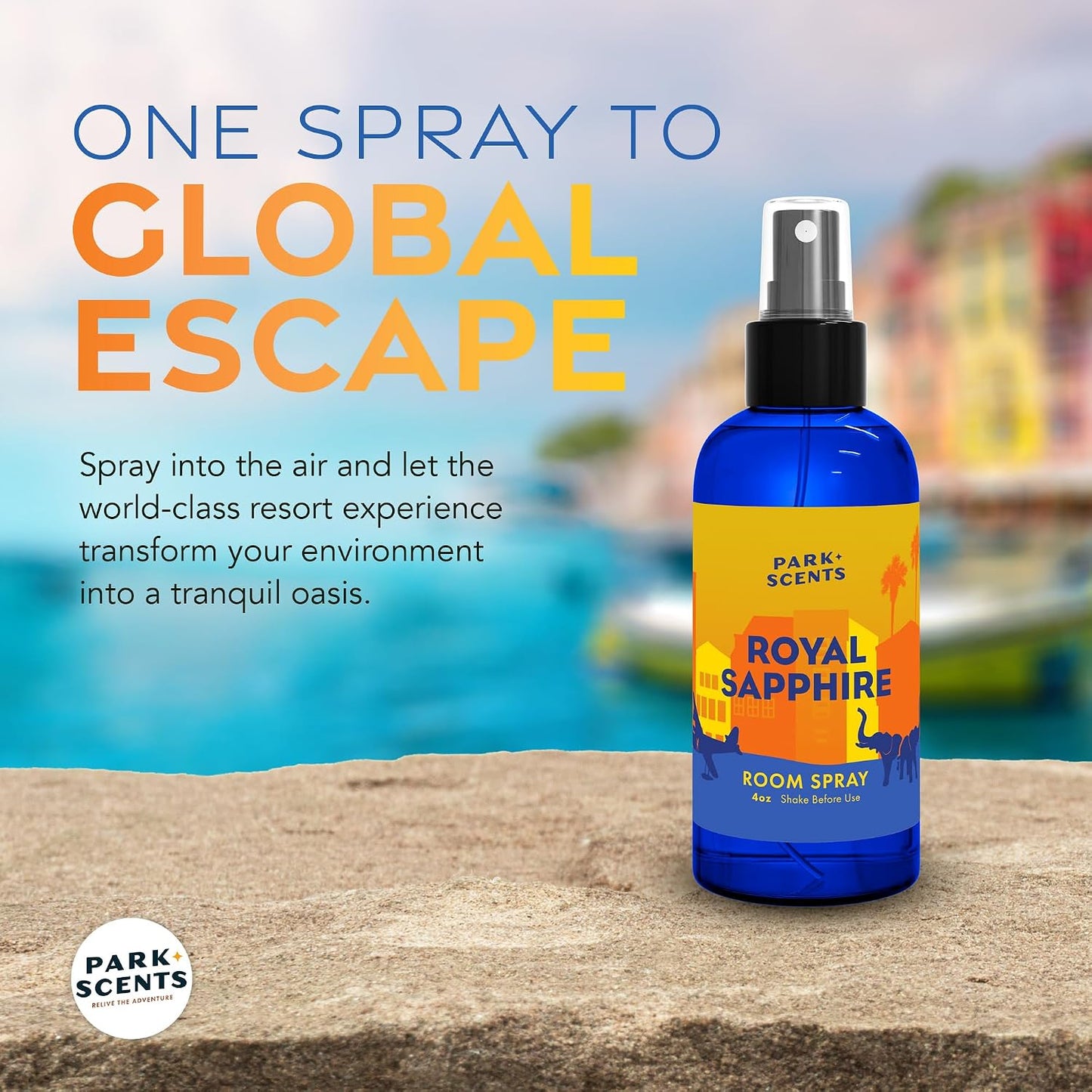 Park Scents Royal Sapphire – Theme Park Resort Hotel Fragrance Room Spray – Jasmine Citrus Amber Ylang Ylang – Luxury Air Freshener Spray – Birthday Gifts for Women, Sister, Hostess, Best Friend (4oz)
