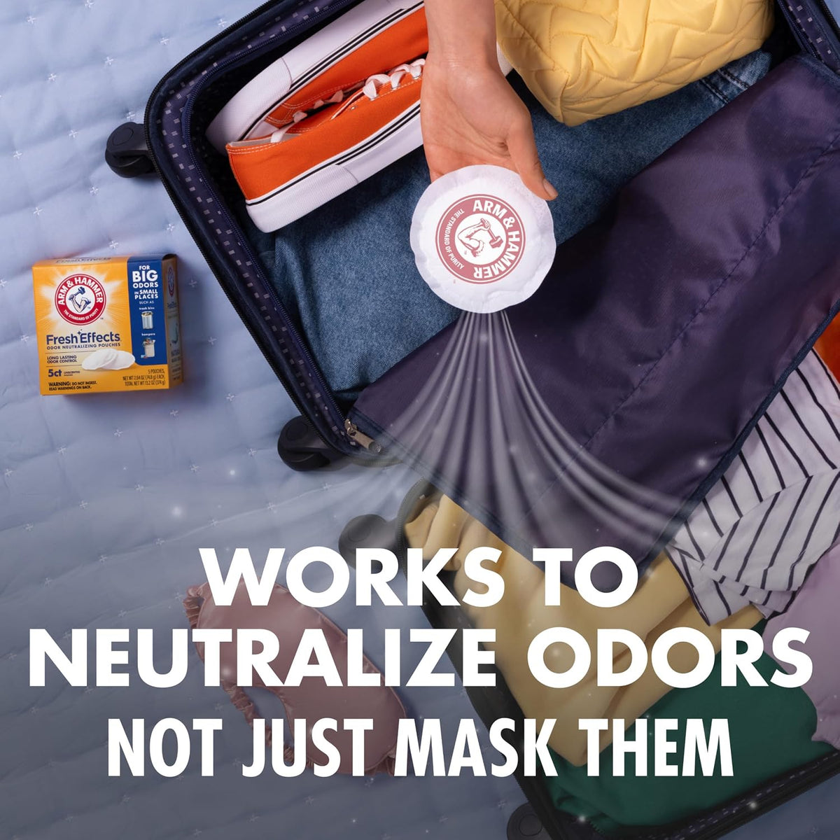 ARM &amp; HAMMER Fresh Effects Odor Neutralizing Baking Soda Pouches, 5 Count, White