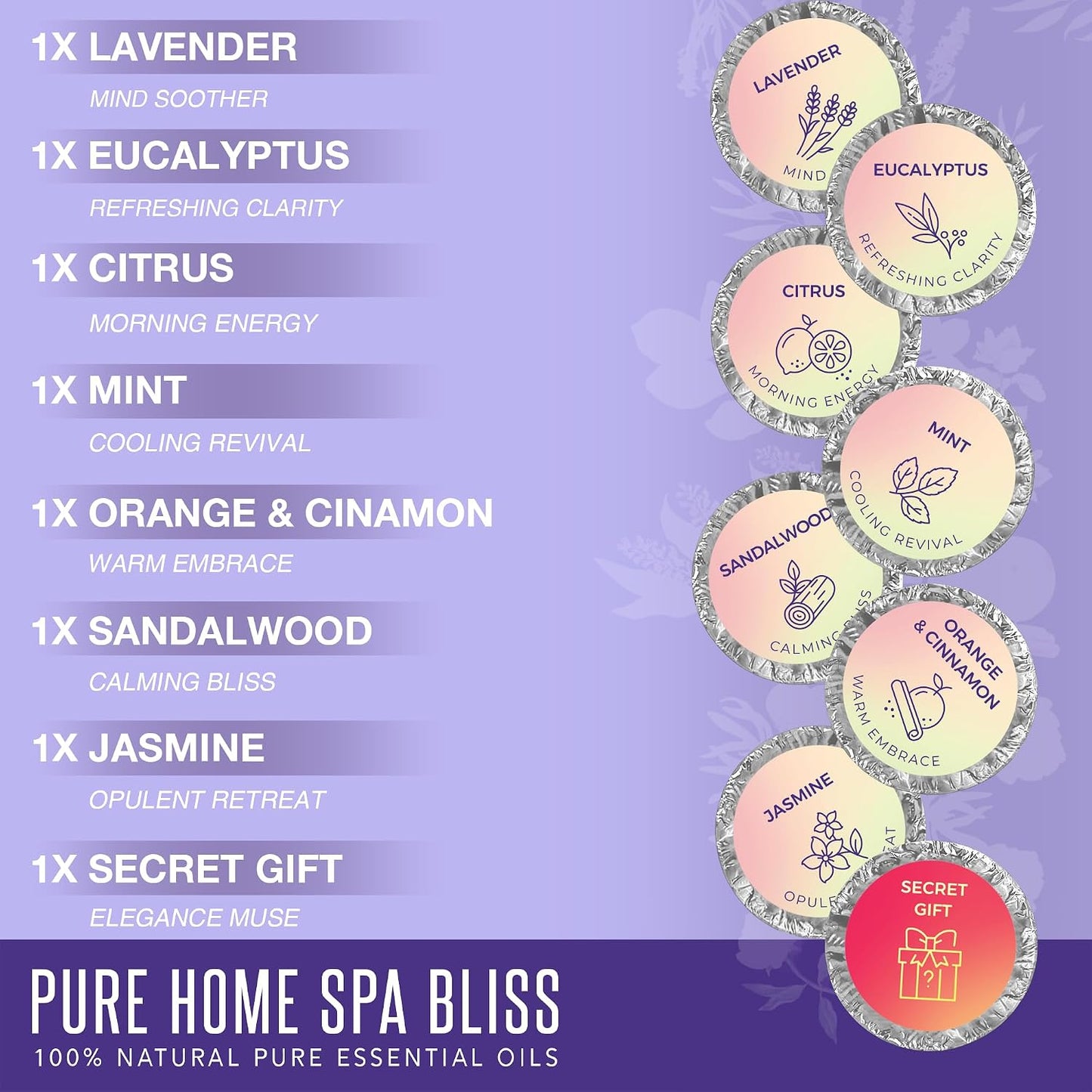GOSSBY Shower Steamers Aromatherapy (8 Pcs) - Stress Relief Gift for Women Teen - Birthday, Thank You Gift for Coworker, Teachers Appreciation, Natural Essential Oils, Self Care Relaxation Home Spa