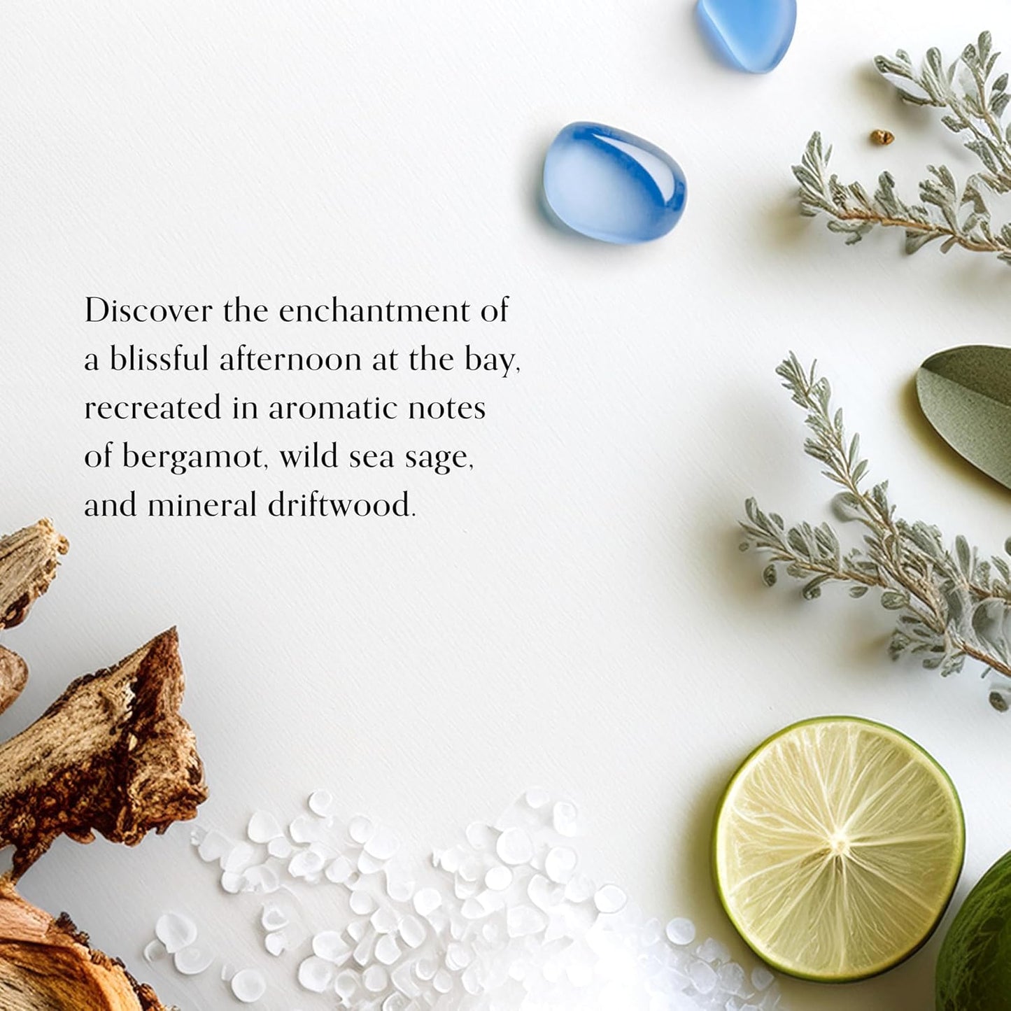 Chesapeake Bay, 14.5oz Serene Waters Scented Candle, Mood Evoking Fragrance, Sea Glass-Inspired Jar, Premium Soy Blend Wax with Essential Oils, Coastal Fragrance for Home Décor or Gifting