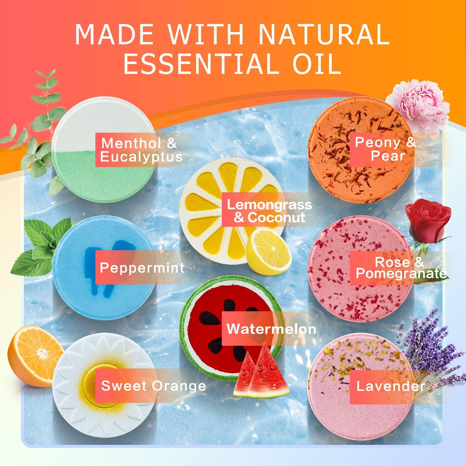 Aofmee Shower Steamers Aromatherapy - 8 Pack Shower Bombs Gift Set, Shower Tablets with Essential Oils for Relaxation, Valentines Day Gifts Self Care Gifts Spa Gifts Birthday Gifts for Women and Men