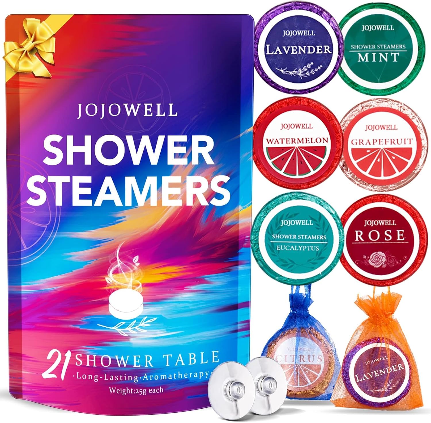 Shower Steamers Aromatherapy - 21Pcs Birthday Gifts for Women, Mom, Wife, Her, Best Friend, Daughter, Sister, Teens & Girlfriend, Self Care with Natural Essential Oils Relaxation Home SPA Gift Set