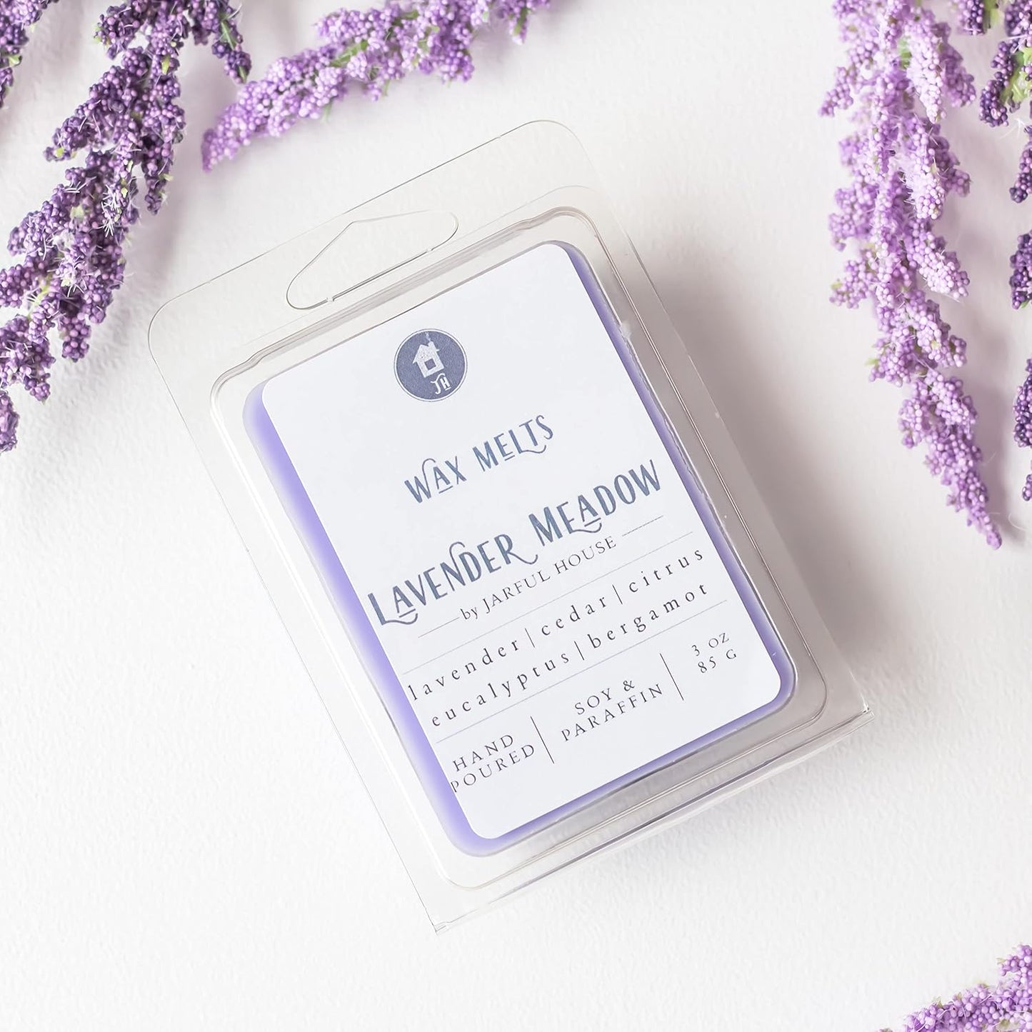Aromatherapy Wax Melts Lavender Meadow | Natural Coco Wax | Calming Scented Tarts Cubes Cedar Eucalyptus | Gift for Mom