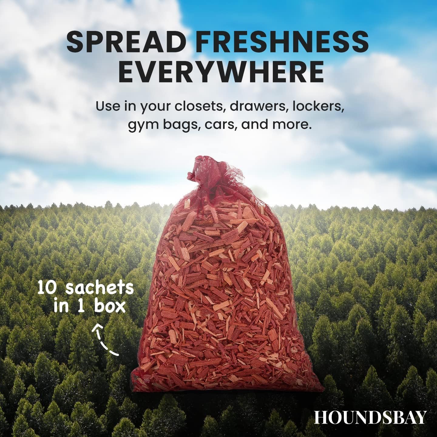 Cedar Sachet Bags, Fully Stuffed Scented Sachets, Perfect for Closets, Drawers, Cars, Gym Bags, or Anyplace that Needs to Smell Better - Cedar Blocks for Clothes Storage