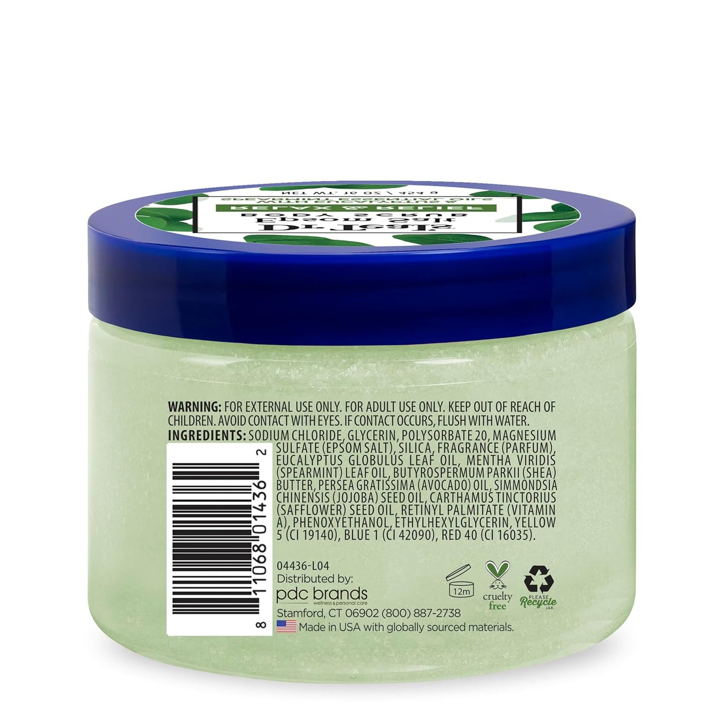 Dr Teal's Pure Epsom Salt Body Scrub, Relax & Relief with Eucalyptus & Spearmint Essential Oils, 16 oz (Pack of 3)