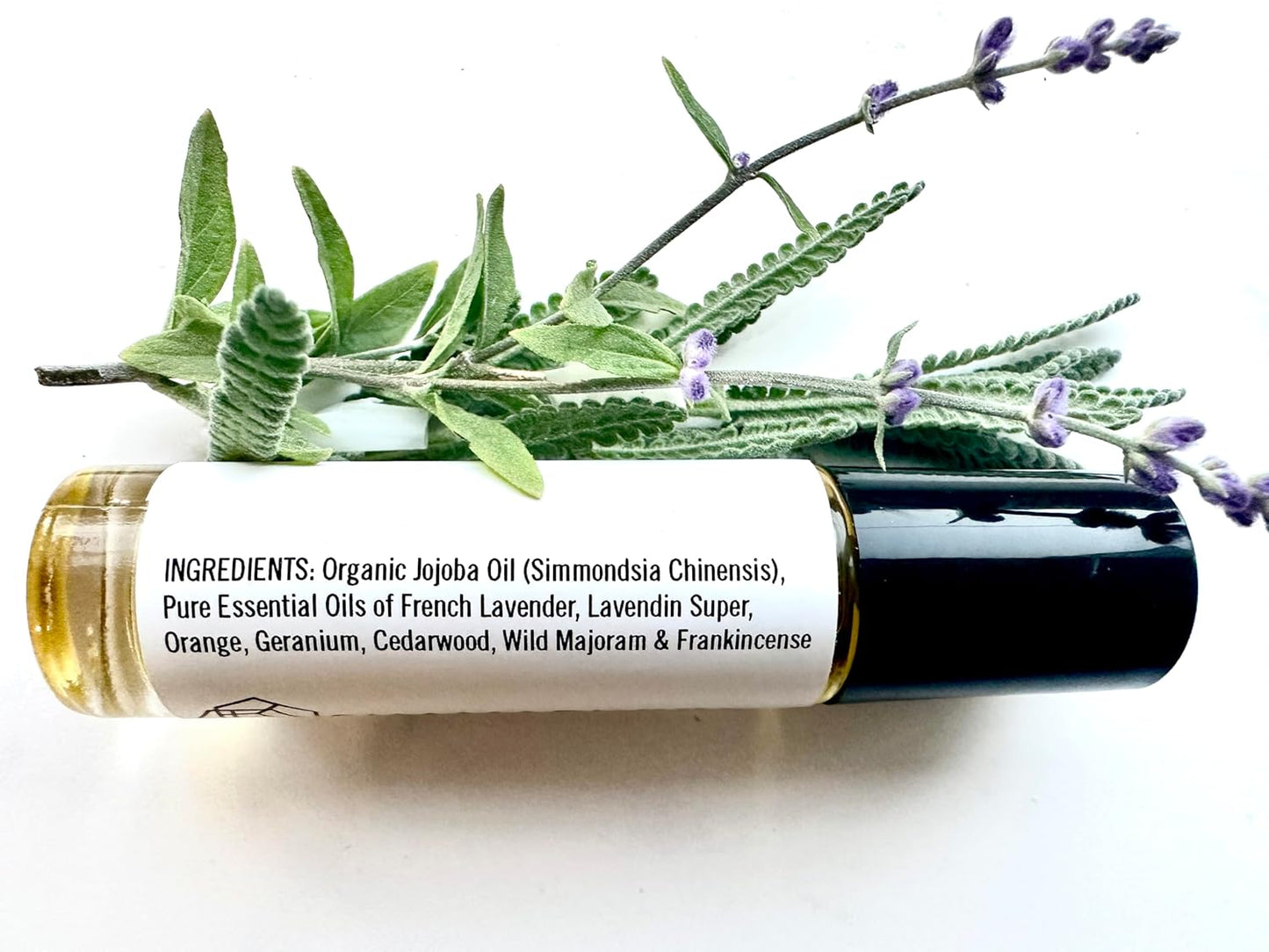 French Lavender Zen Blend Perfume Oil, Organic Jojoba Base with Botanical Lavender, Orange, Wild Marjoram & Frankincense Pure Essential Oils 10ML
