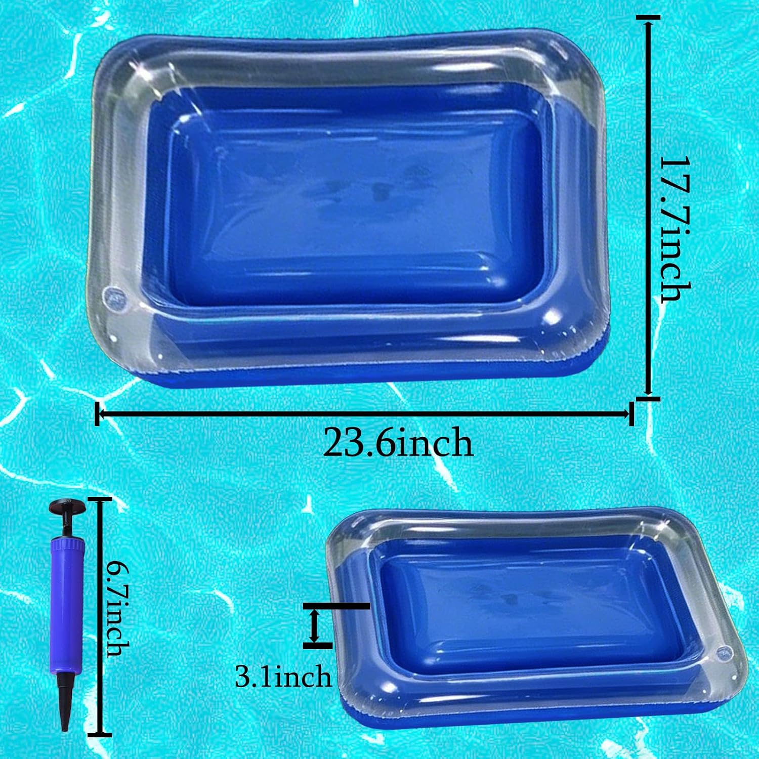 2 PCS Inflatable Pool Foot Bath Basin, Portable Foot Bath Basin, Foot Soaking Bath Basin for Pool Entry Ladder, Swimming Pool Clean Feet Pedicure Supplies